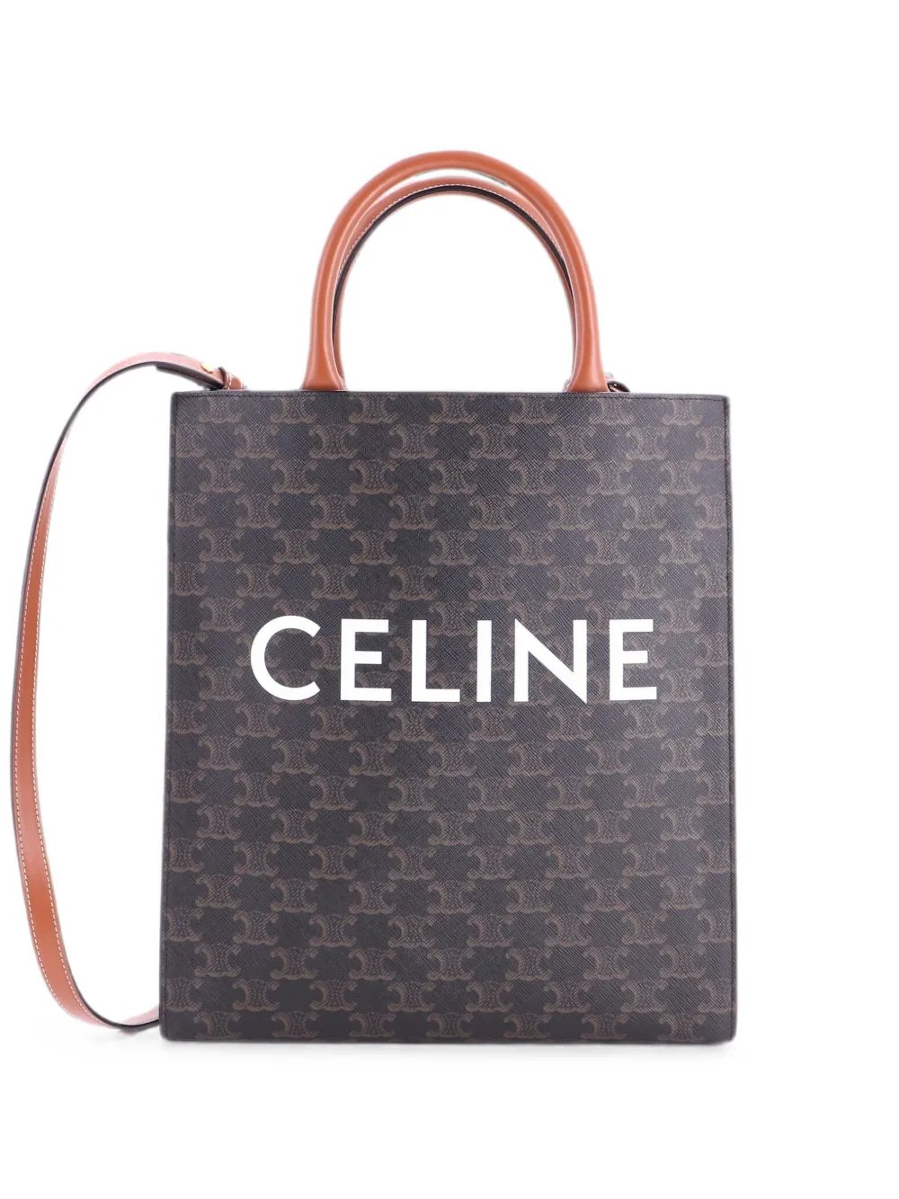 Vertical Cabas Triomphe Coated Canvas Small tote bag
