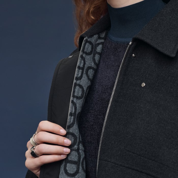Gris Obscur "Chaine d'Ancre" Short Coat