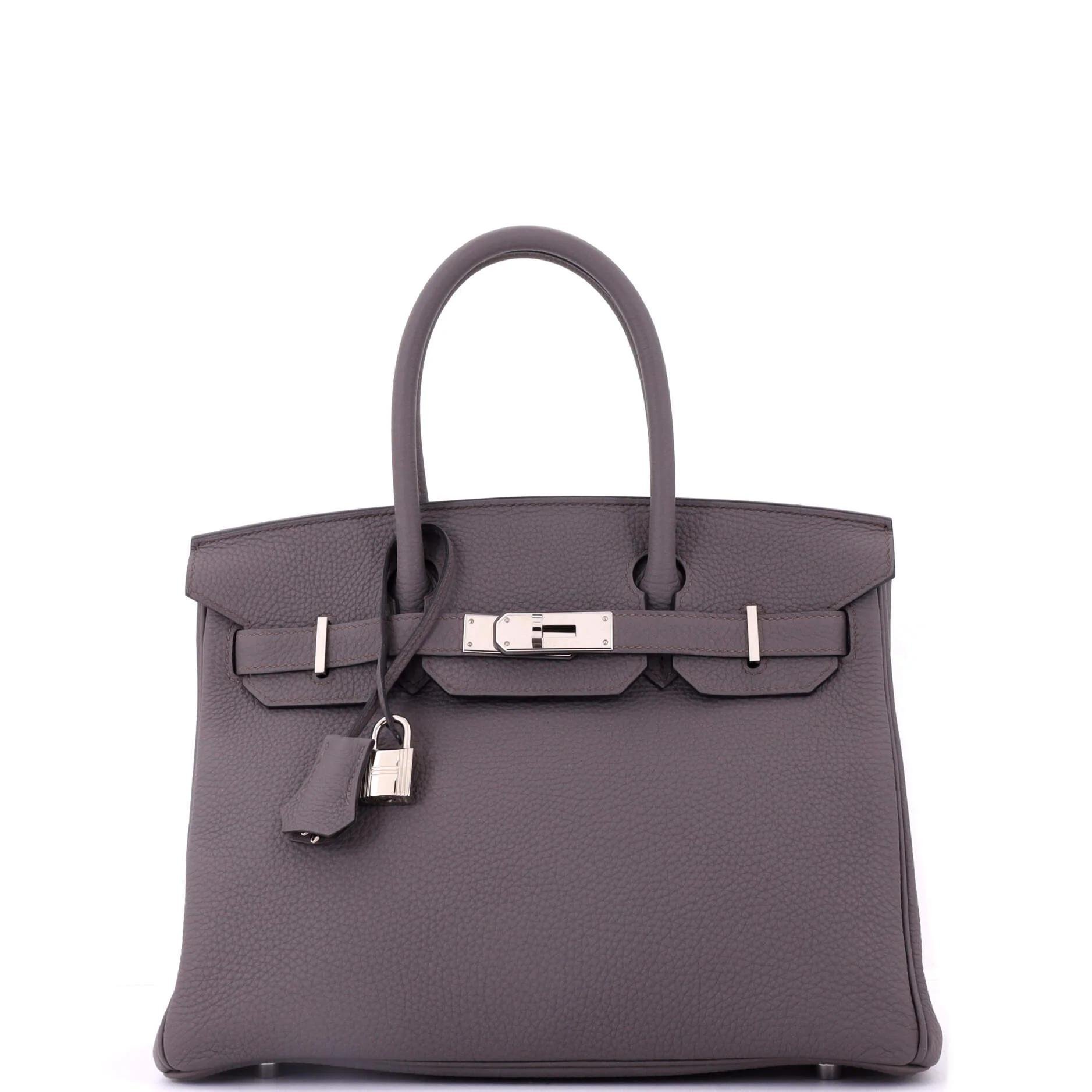Hermes Birkin 30 Handbag Etain Togo Leather 2019