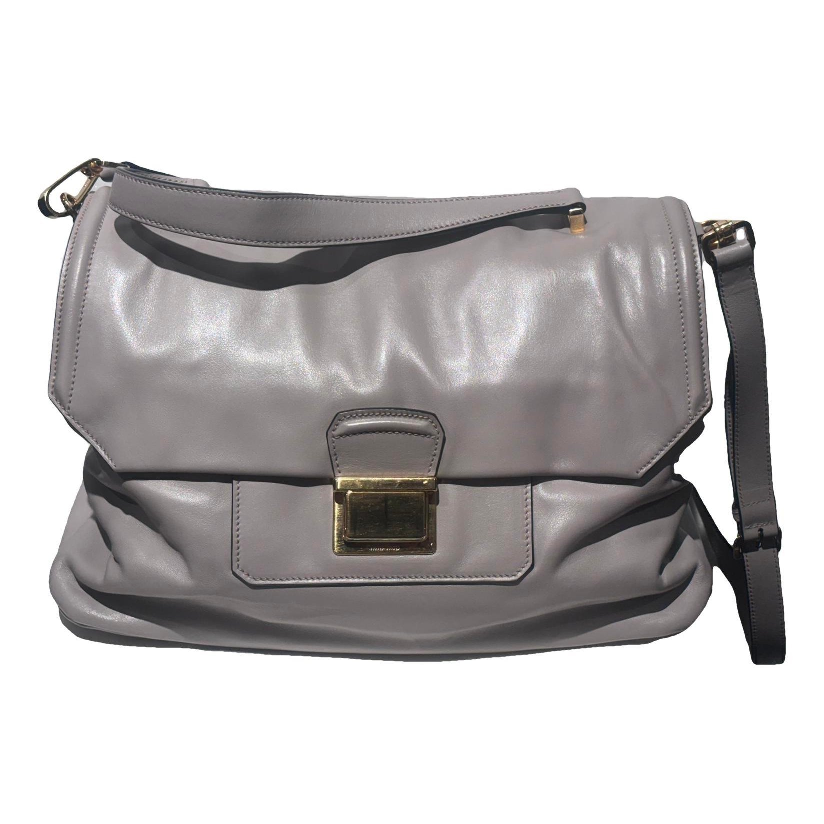 Pocket leather crossbody bag