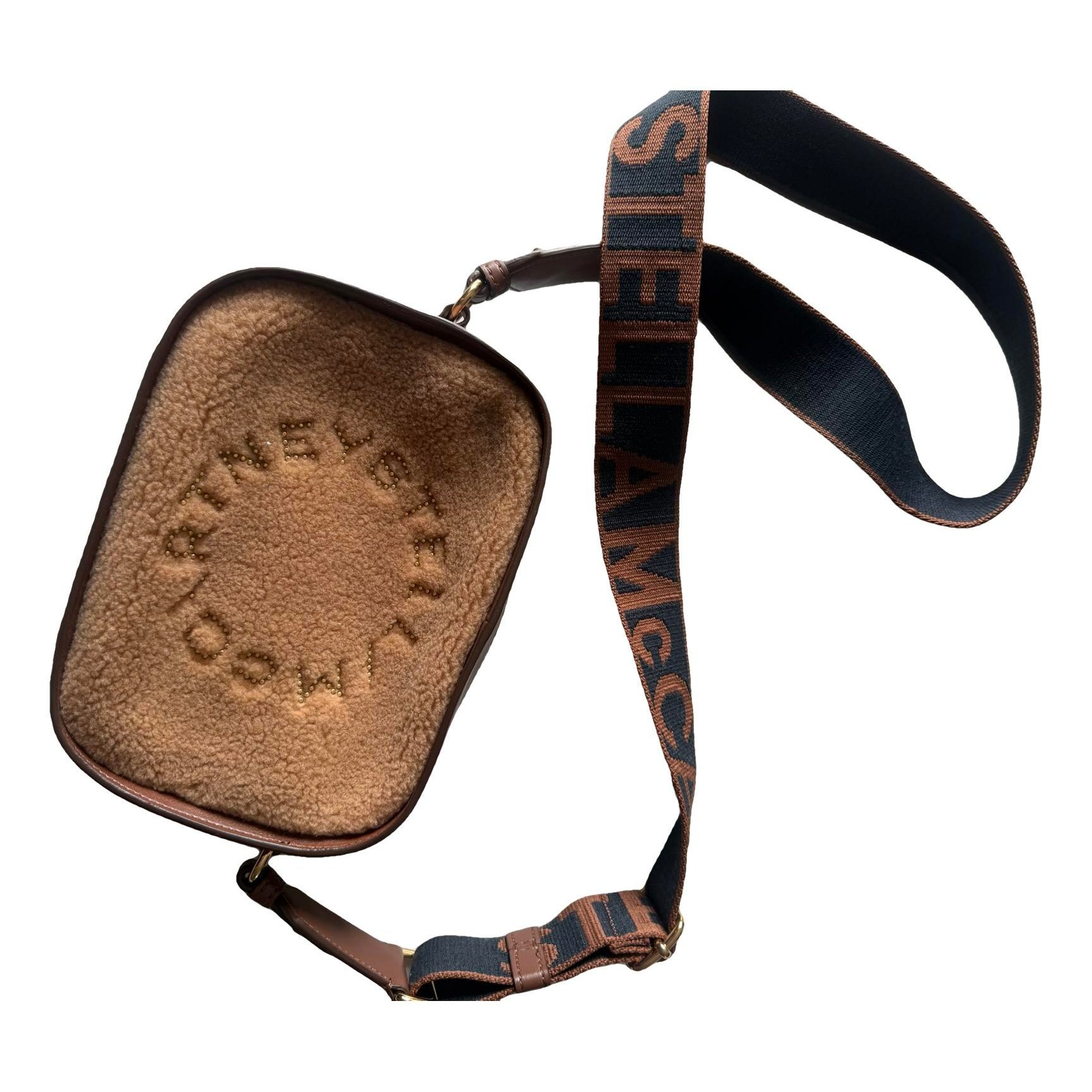Logo vegan leather crossbody bag