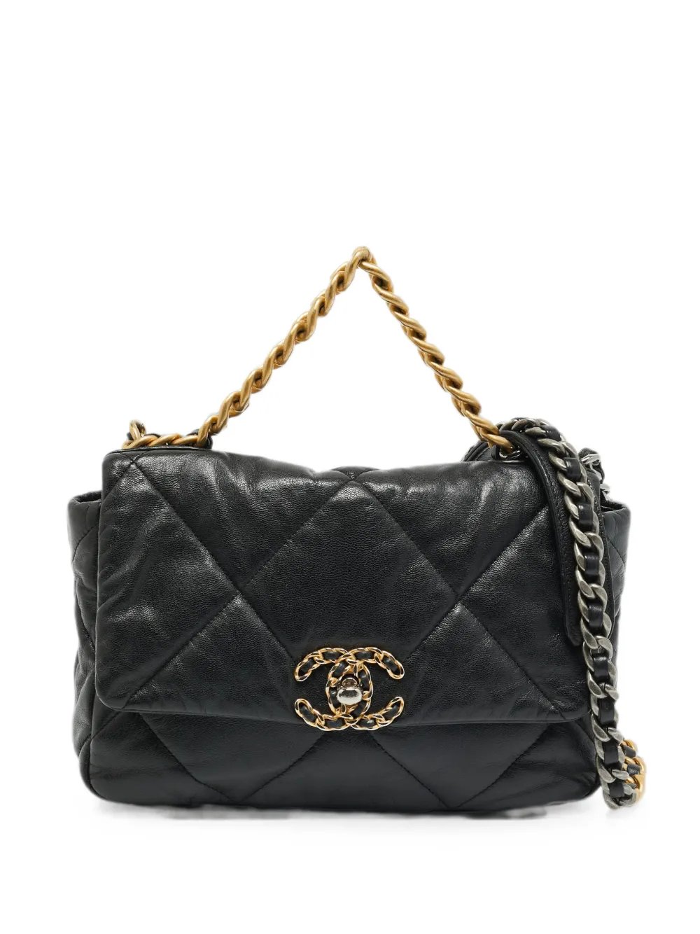 2020-2021 small 19 Flap diamond-quilted tote bag