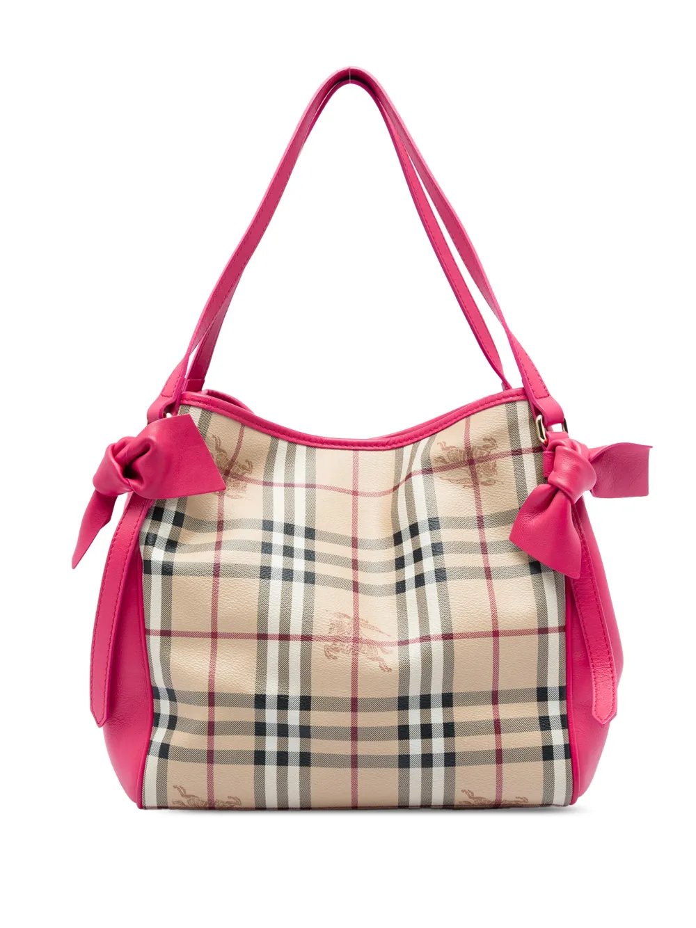 2000-2017 Small Haymarket Check Coated Canvas and Calfskin Canterbury Bow tote bag