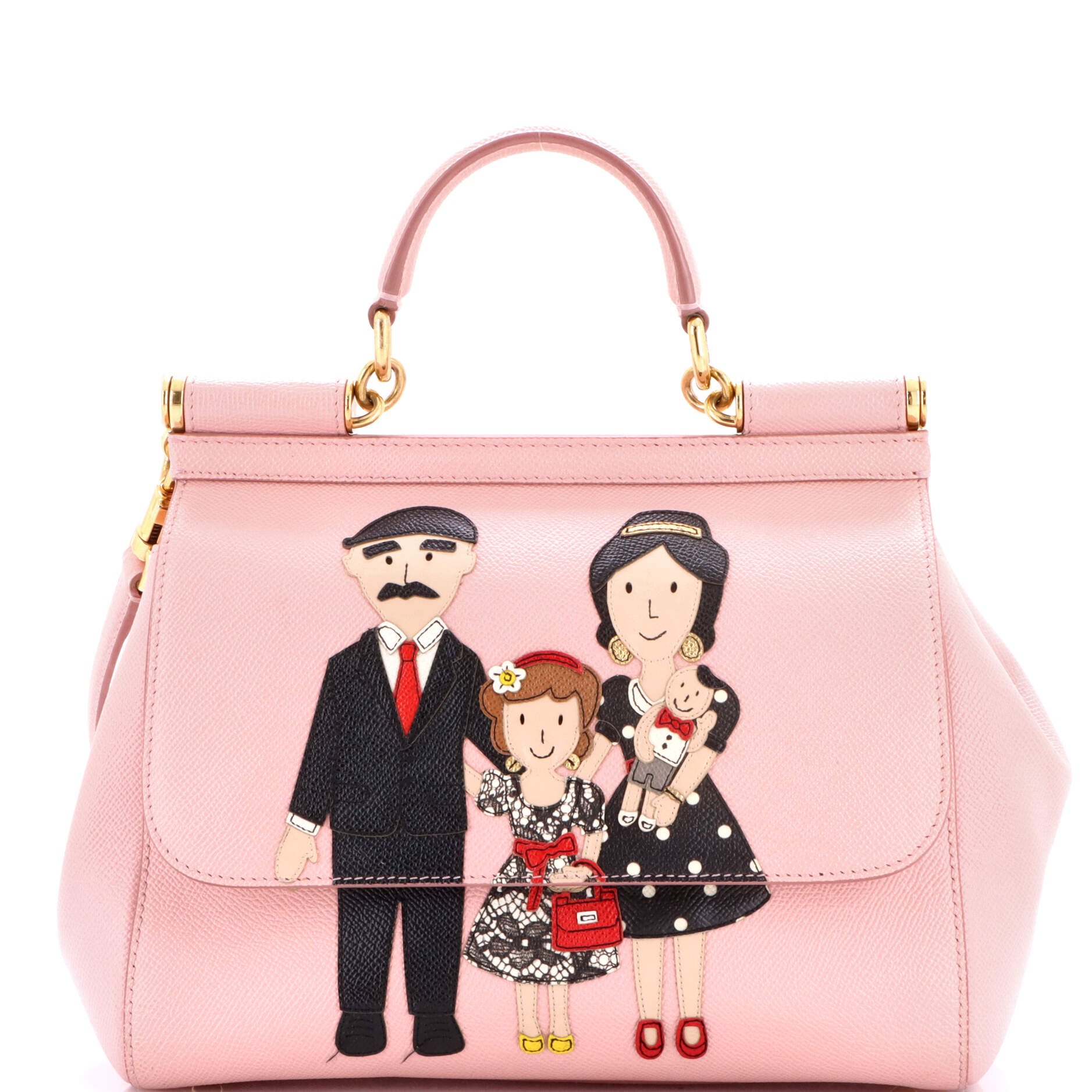 Dolce &amp; Gabbana Family Miss Sicily Bag Patchwork Leather Medium