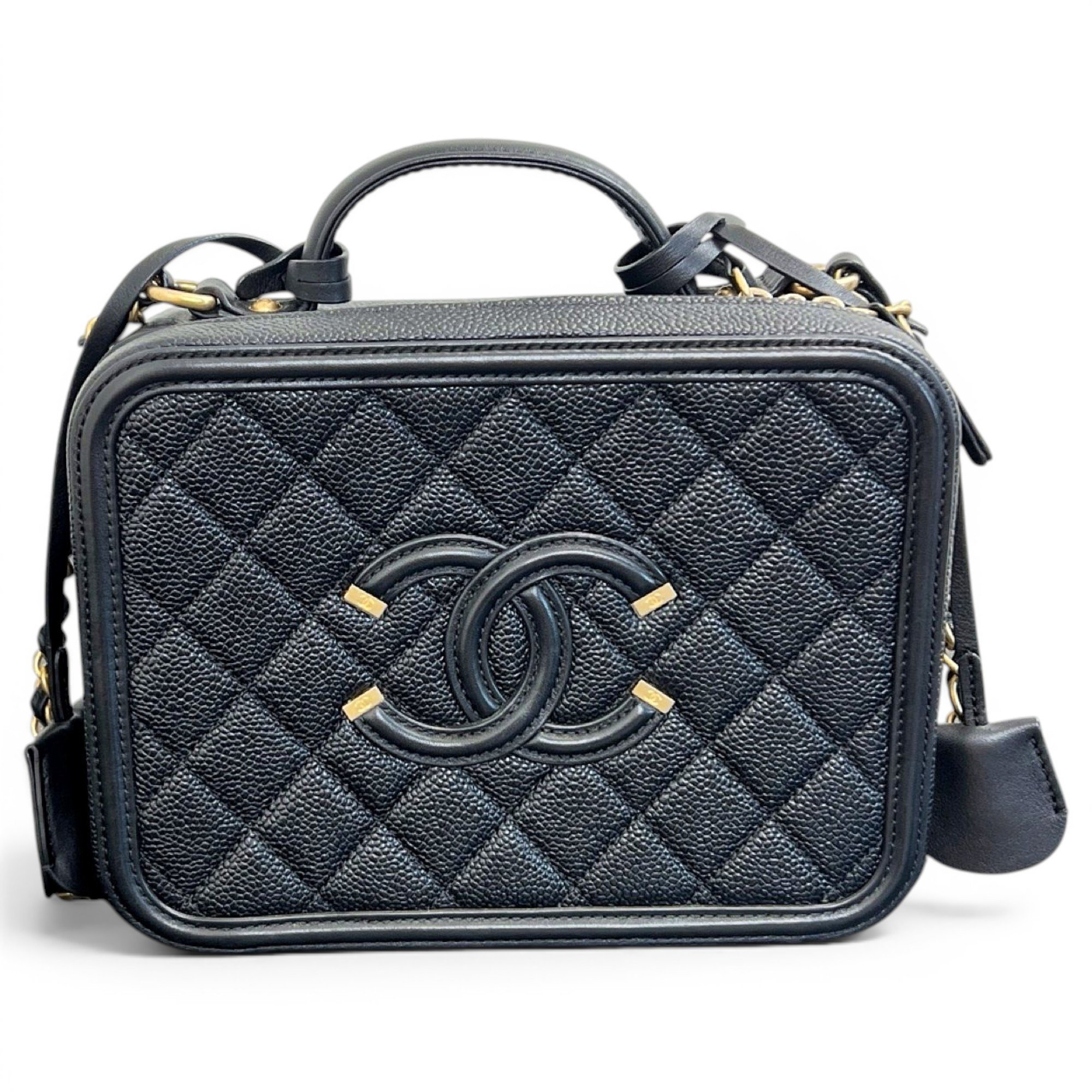 Vanity leather handbag