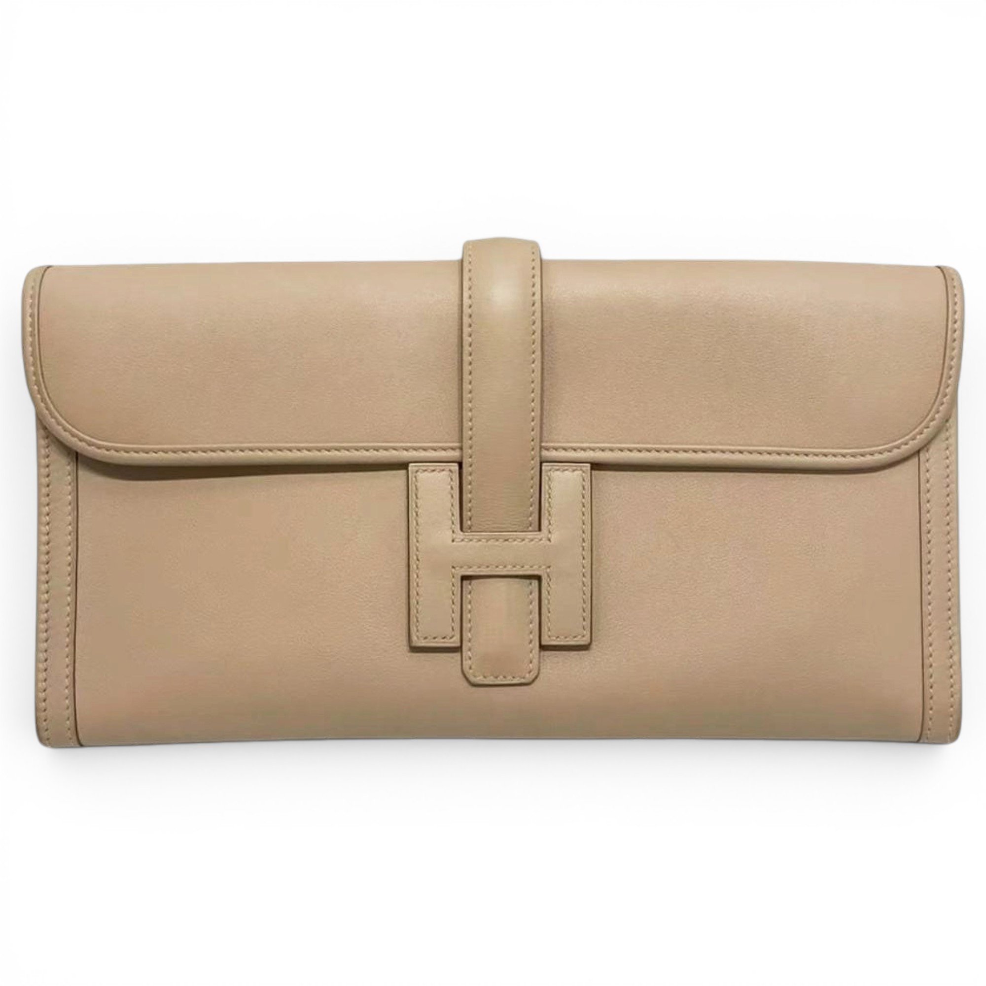 Jige leather clutch bag