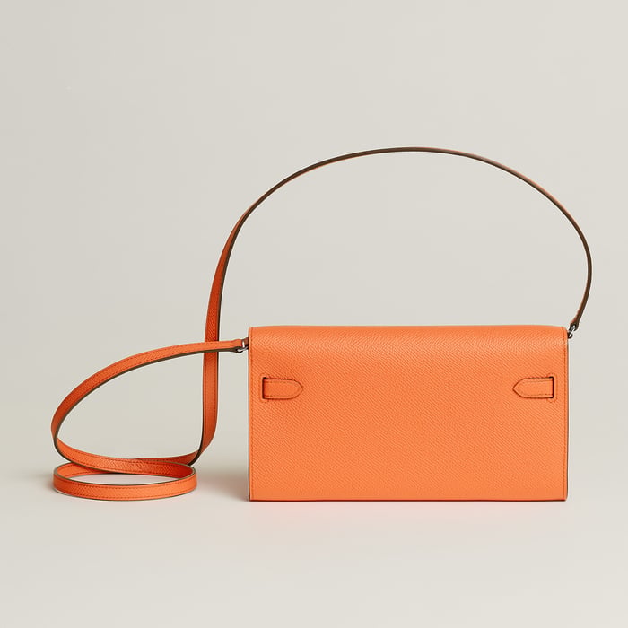 Orange Kelly Classique to Go Wallet