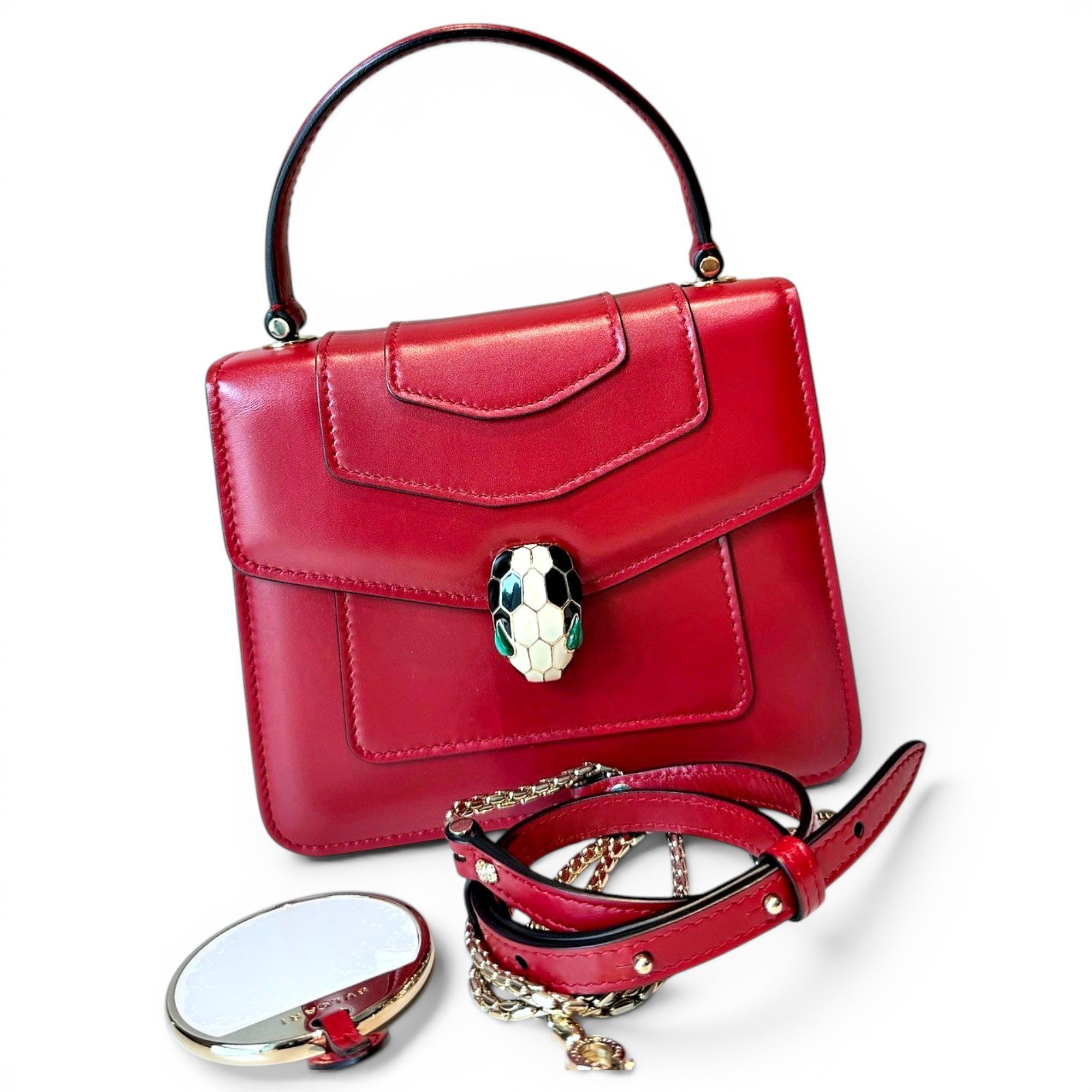 Serpenti leather handbag
