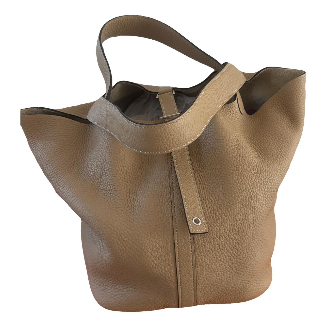Picotin leather tote