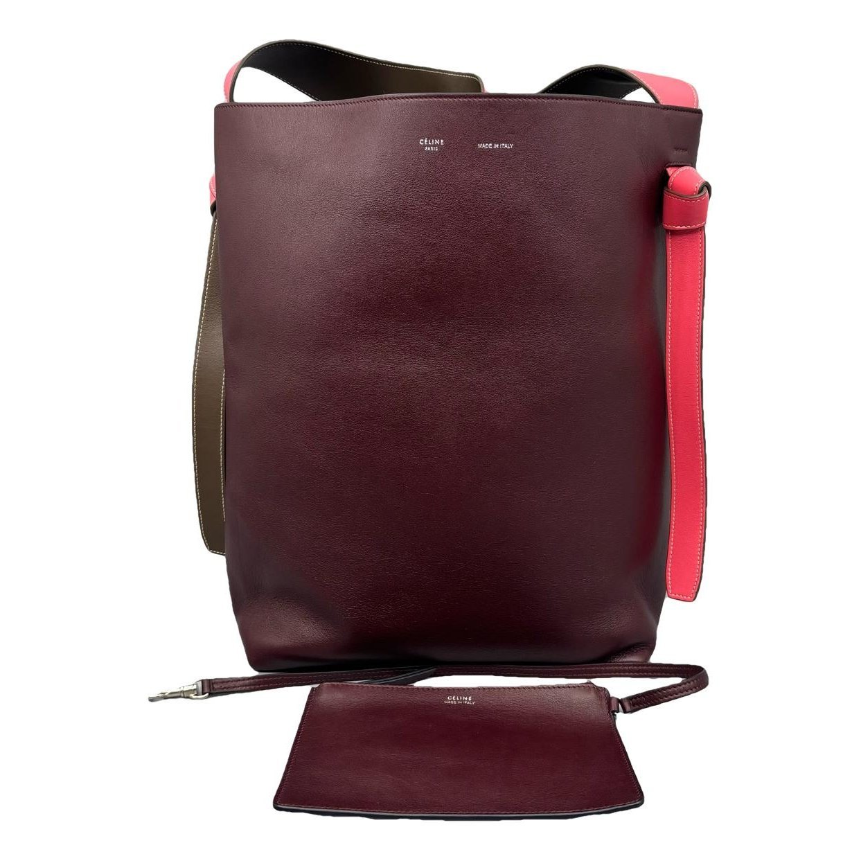 Twisted leather handbag
