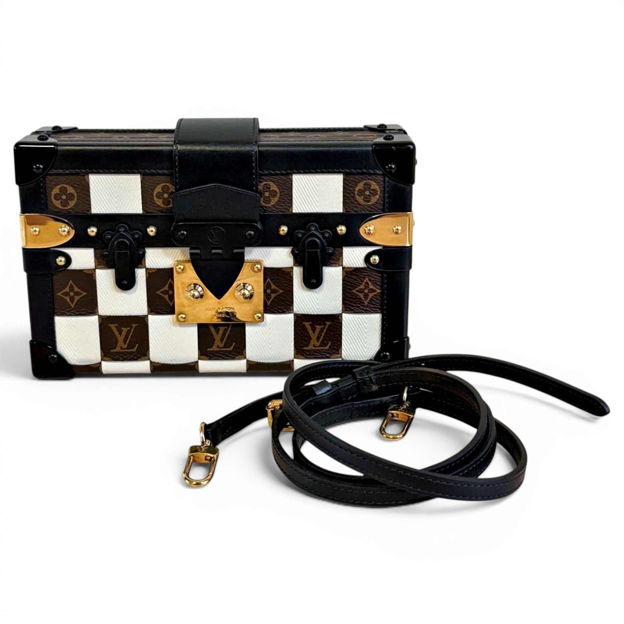 Petite Malle leather crossbody bag