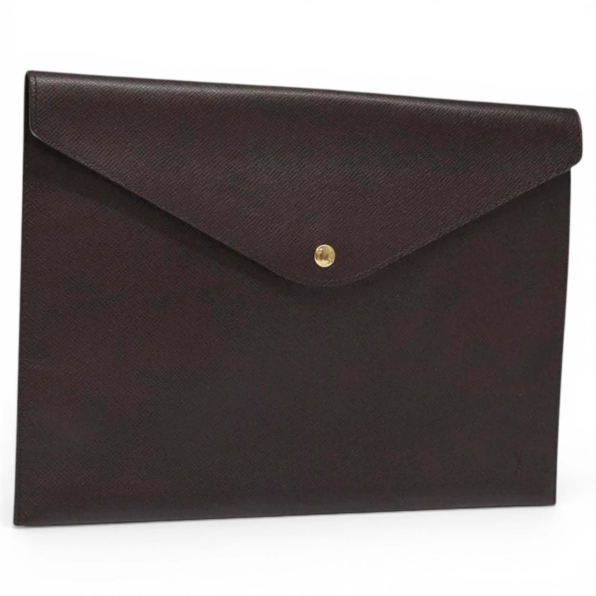 Leather clutch bag