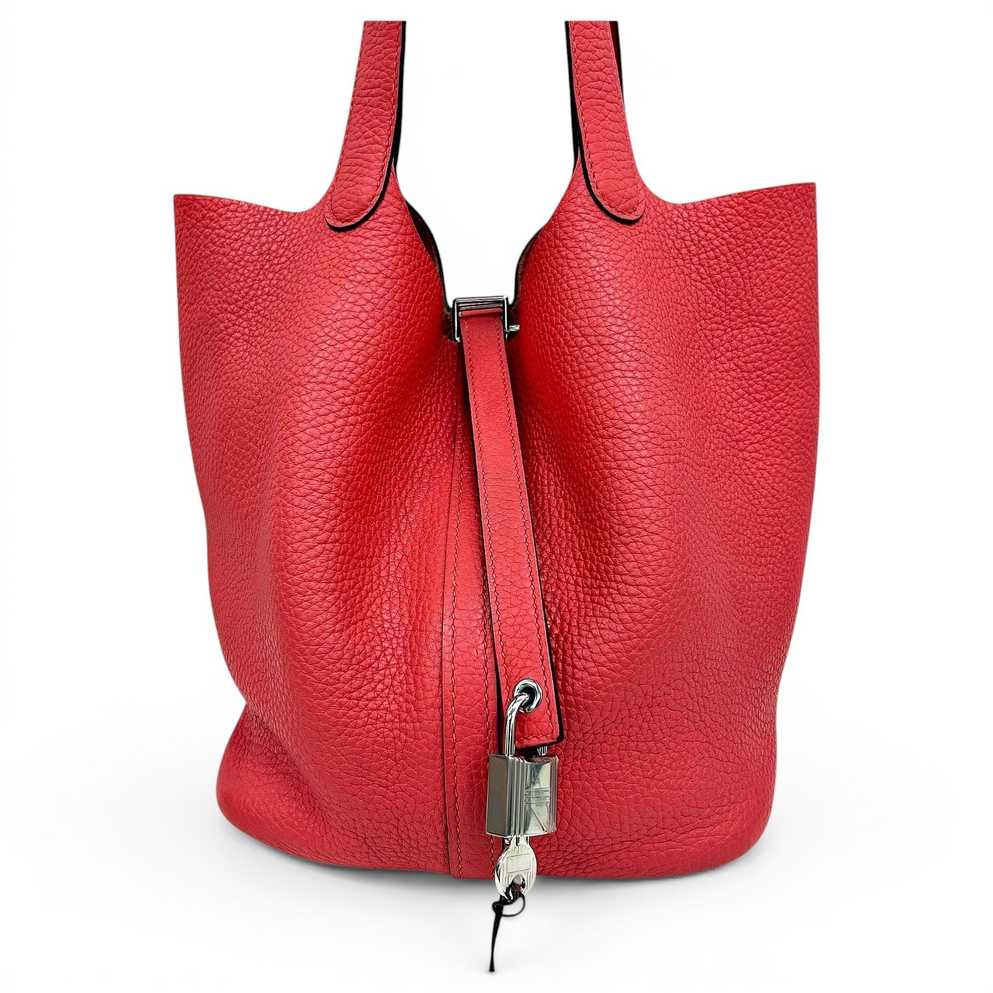 Picotin leather tote