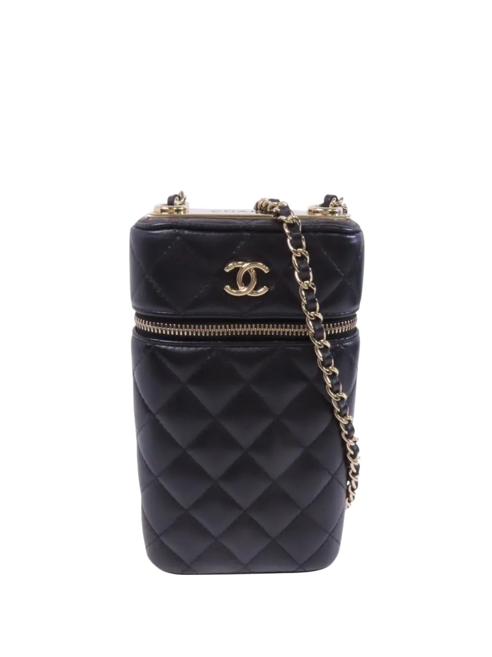CC diamond-quilted shoulder bag