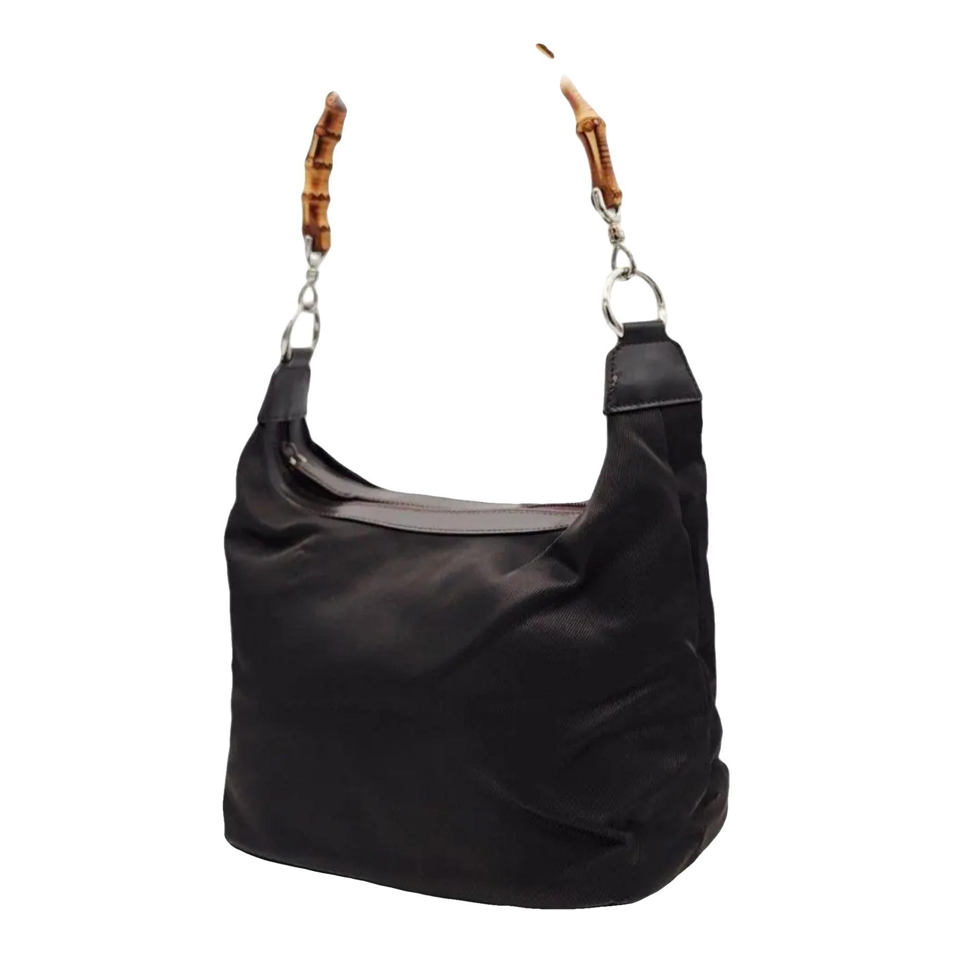 Vintage Bamboo Hobo cloth handbag
