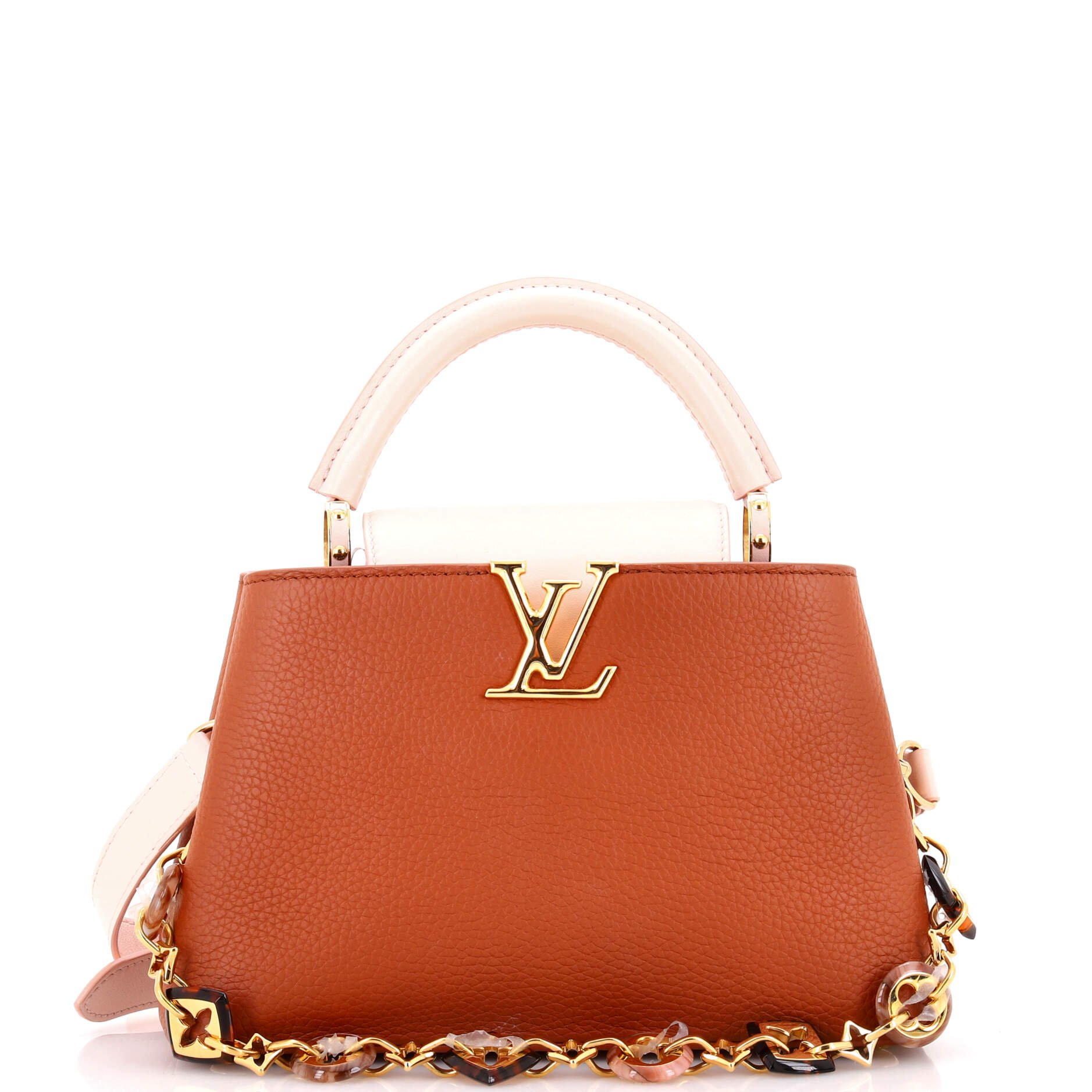 Capucines Resin Chain Bag Leather BB
