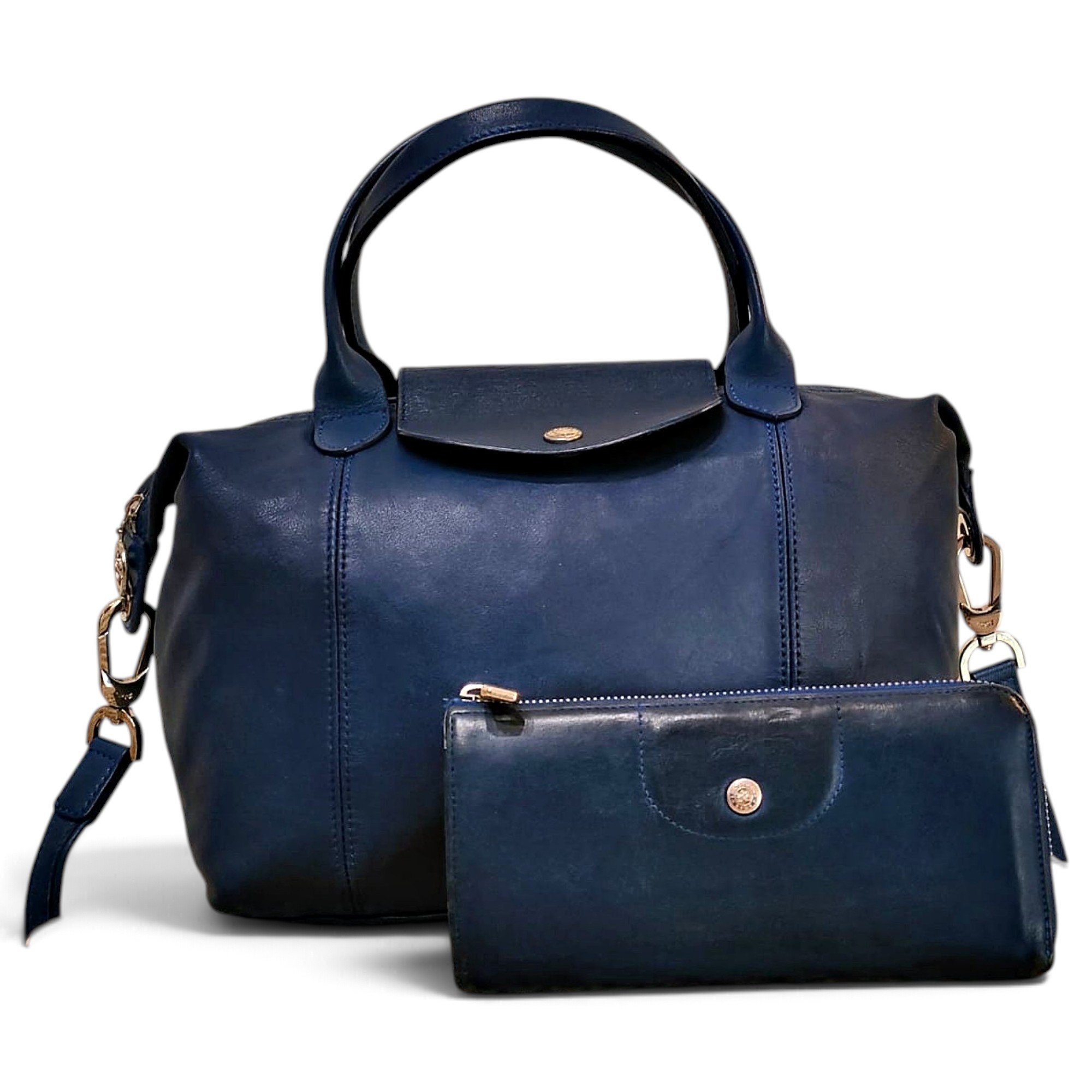 Pliage leather crossbody bag