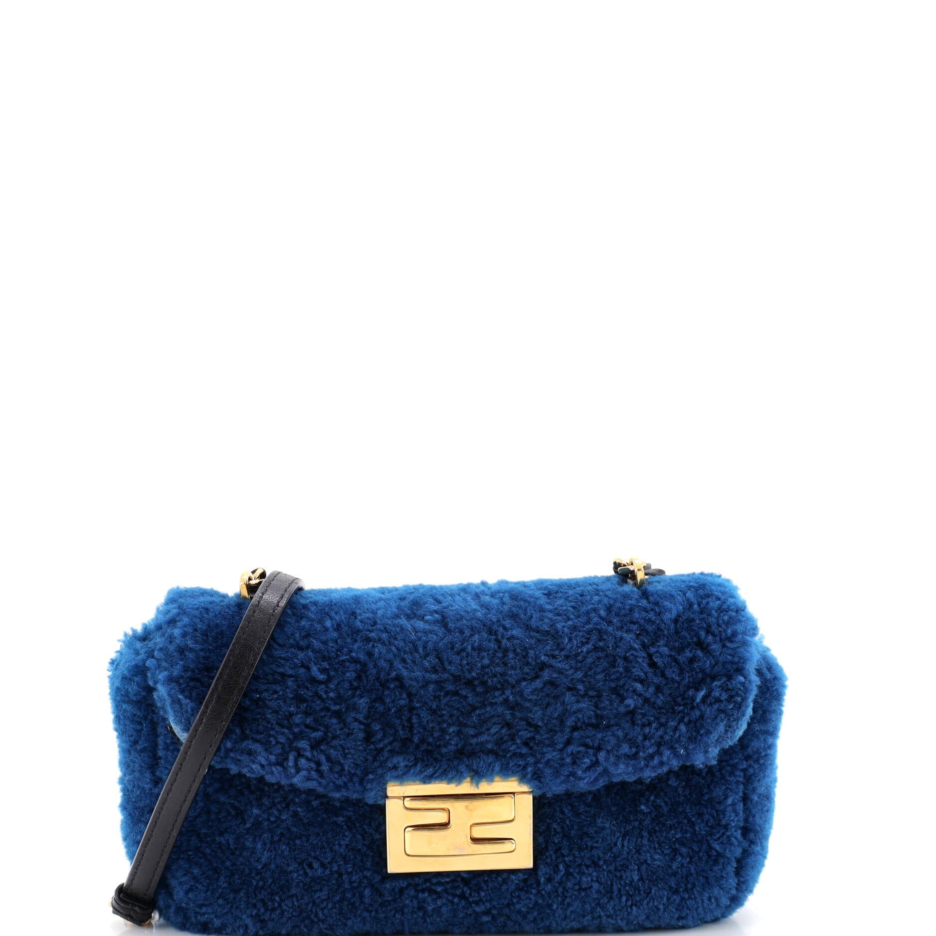 Be Baguette Flap Bag Shearling Medium