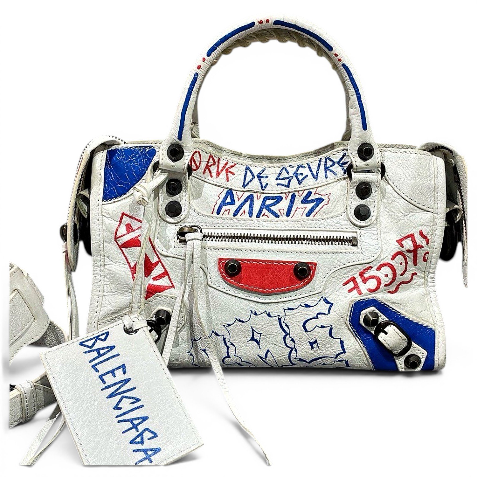 City leather handbag