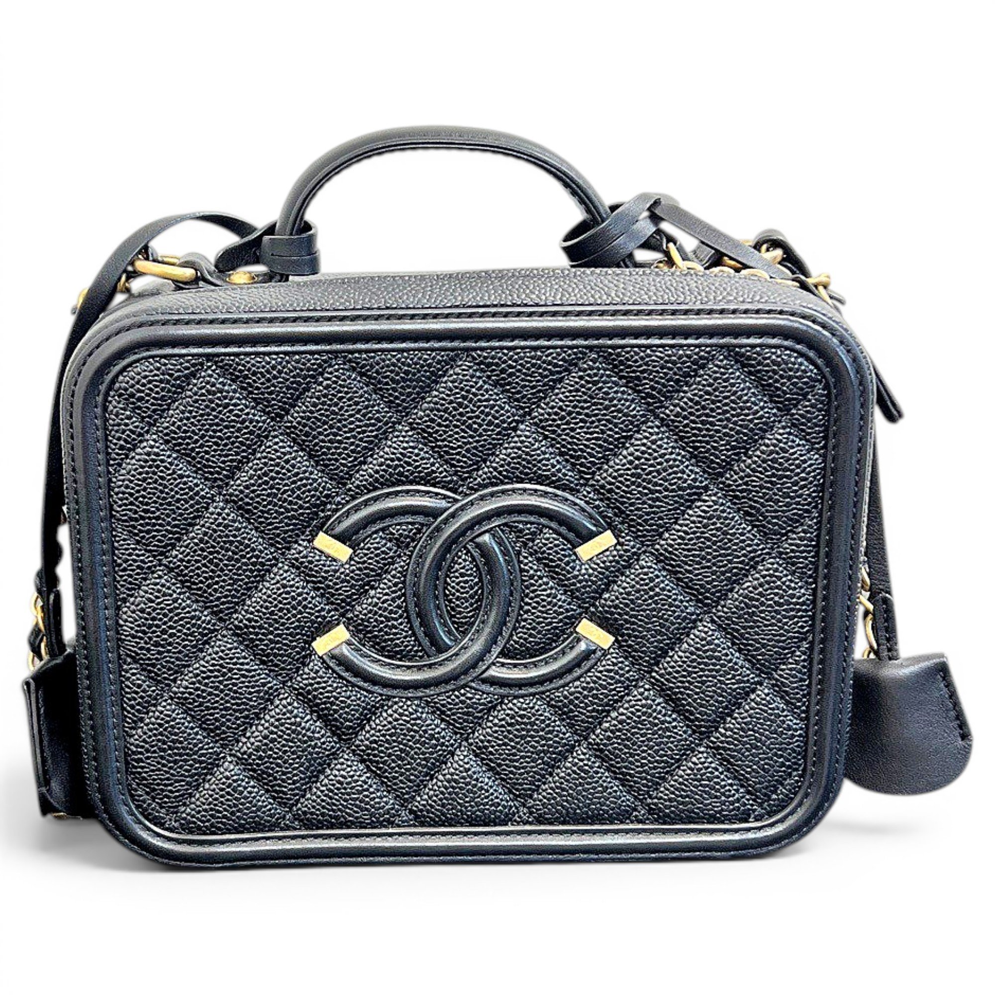 Vanity leather handbag