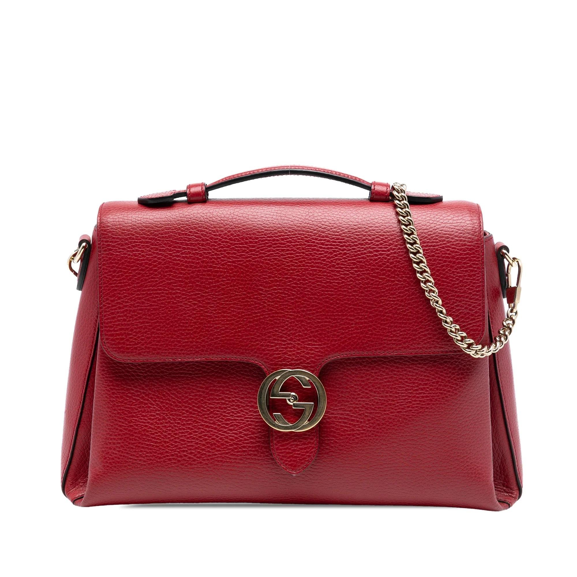 Interlocking pony-style calfskin handbag