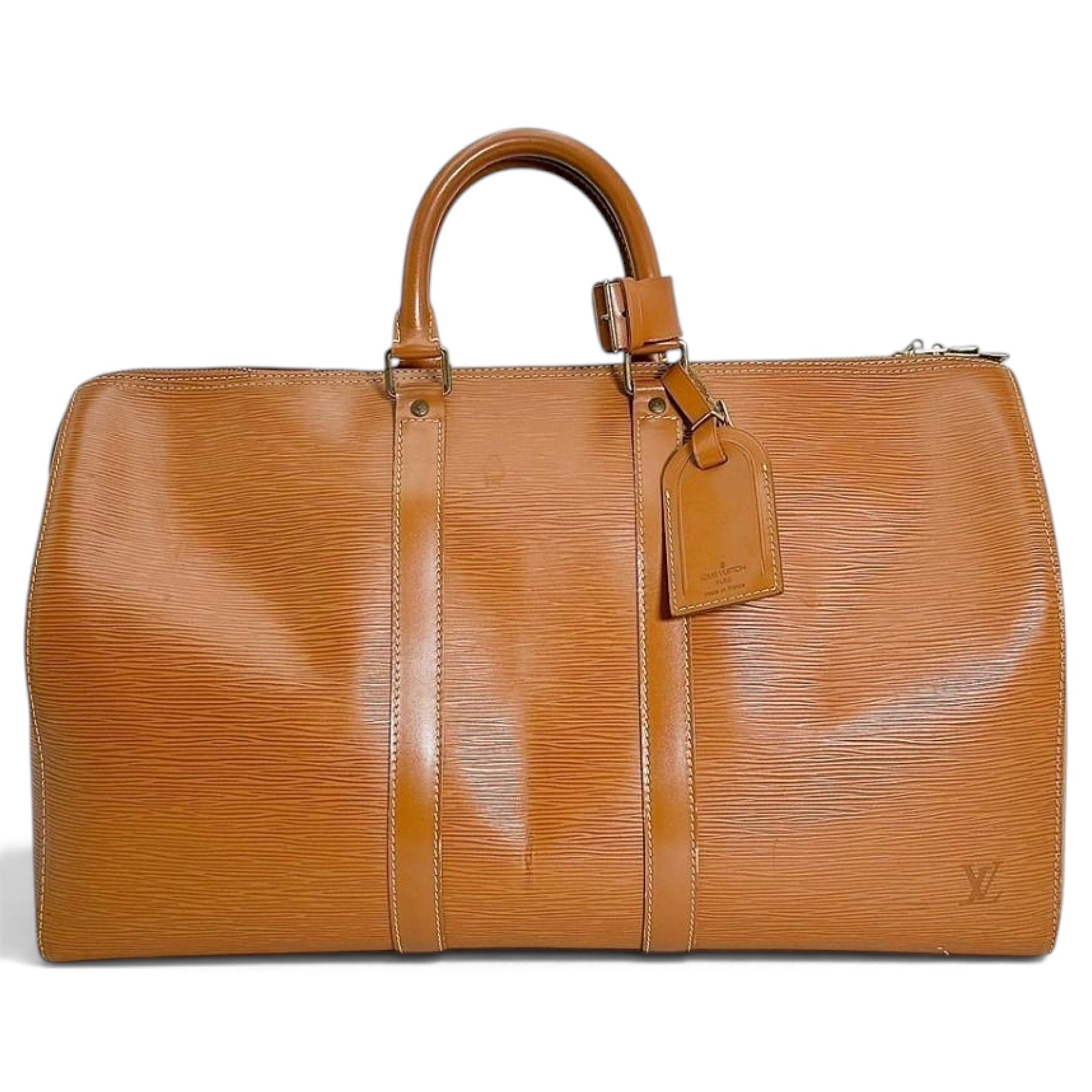 Keepall leather travel bag
