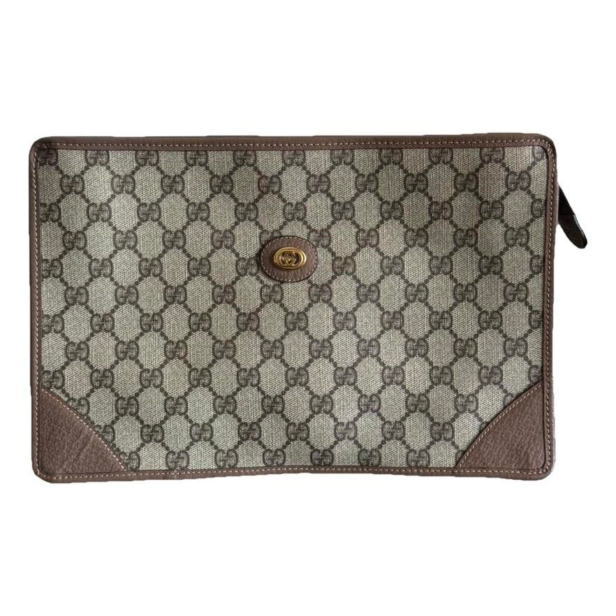 Leather clutch bag