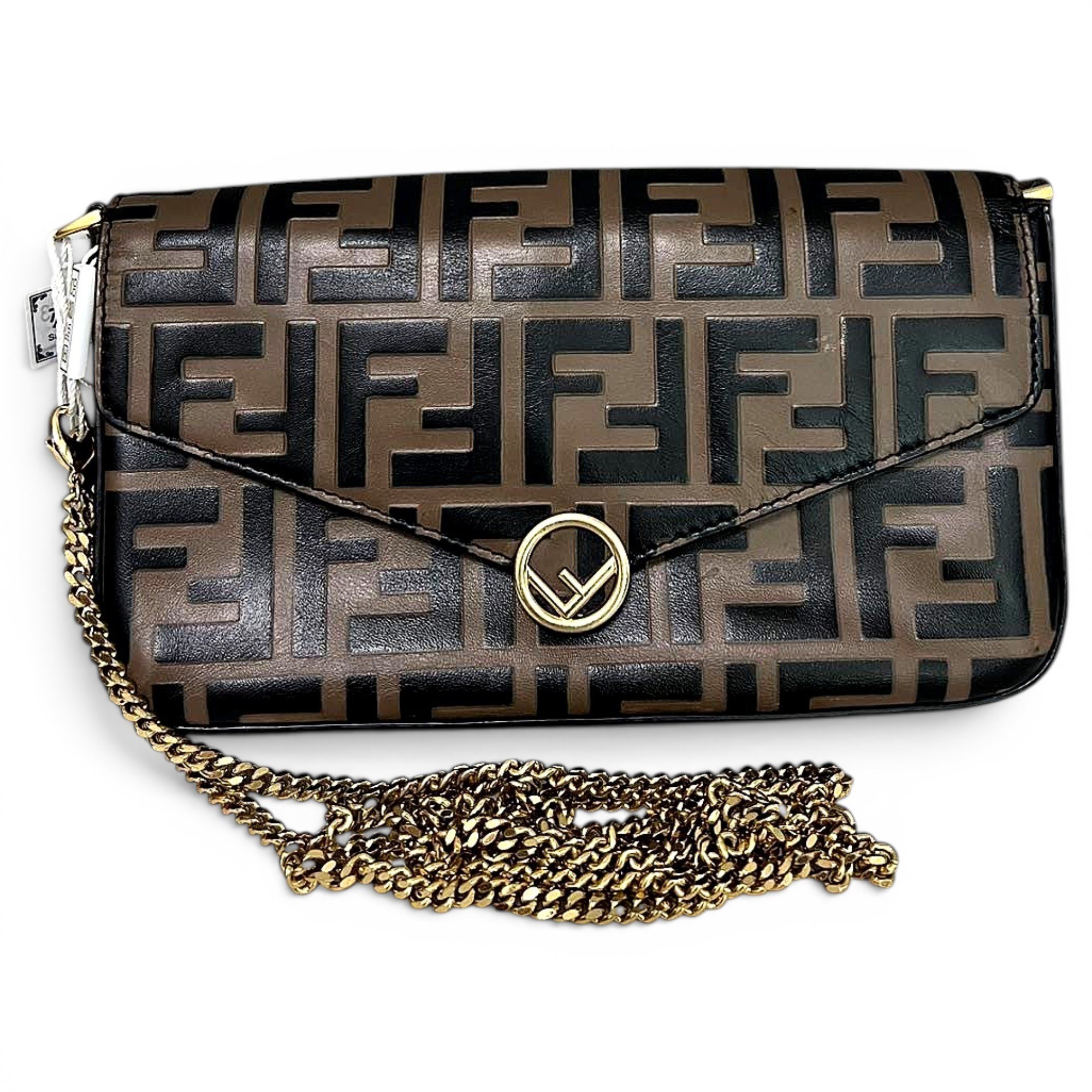 Wallet On Chain leather handbag
