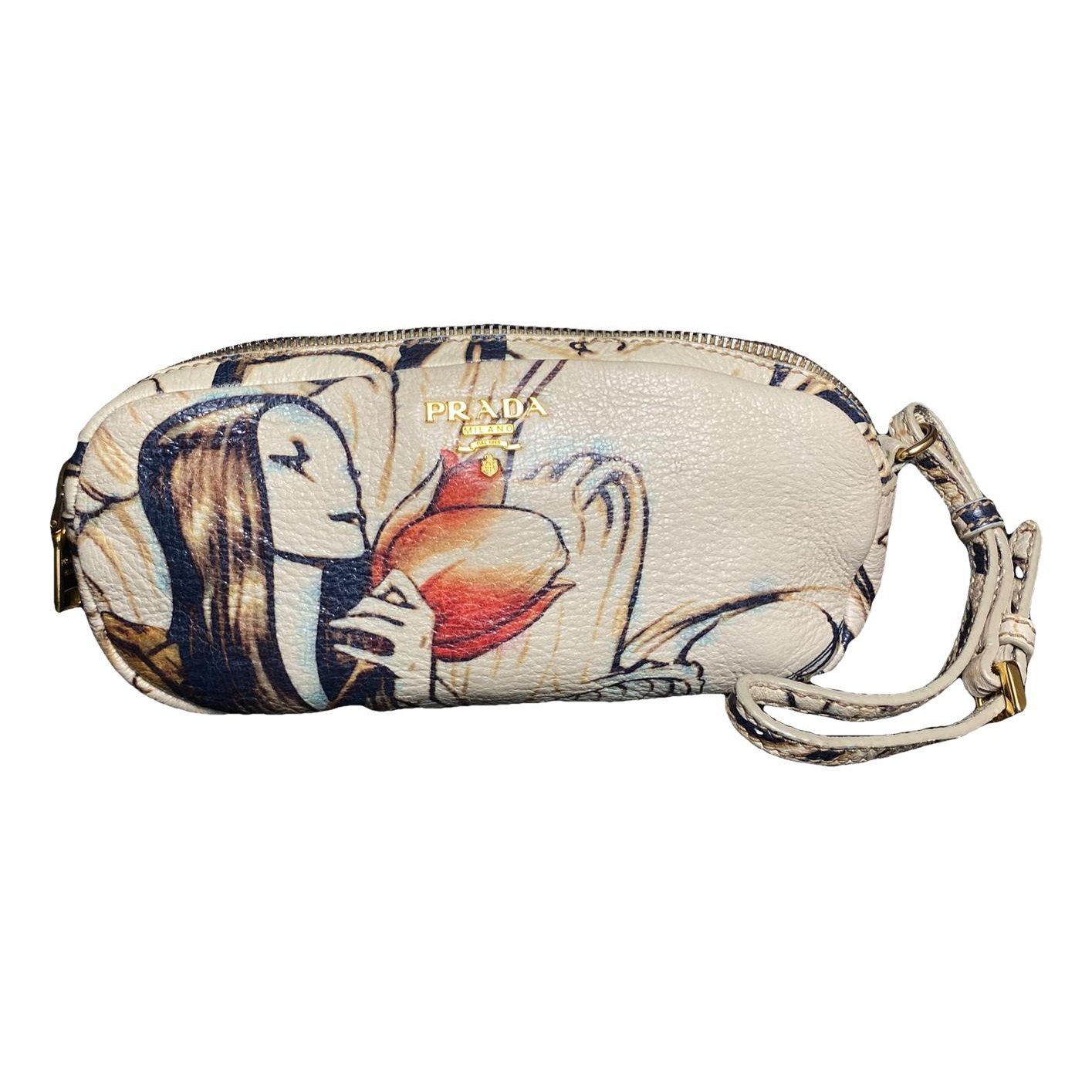 Leather clutch bag
