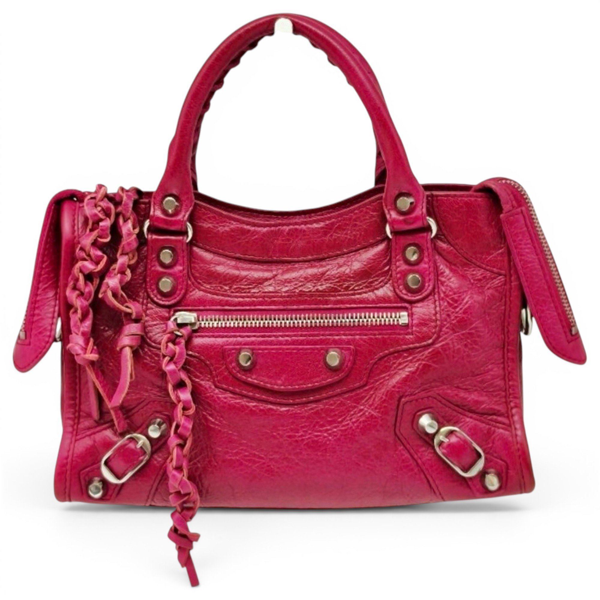 City leather handbag