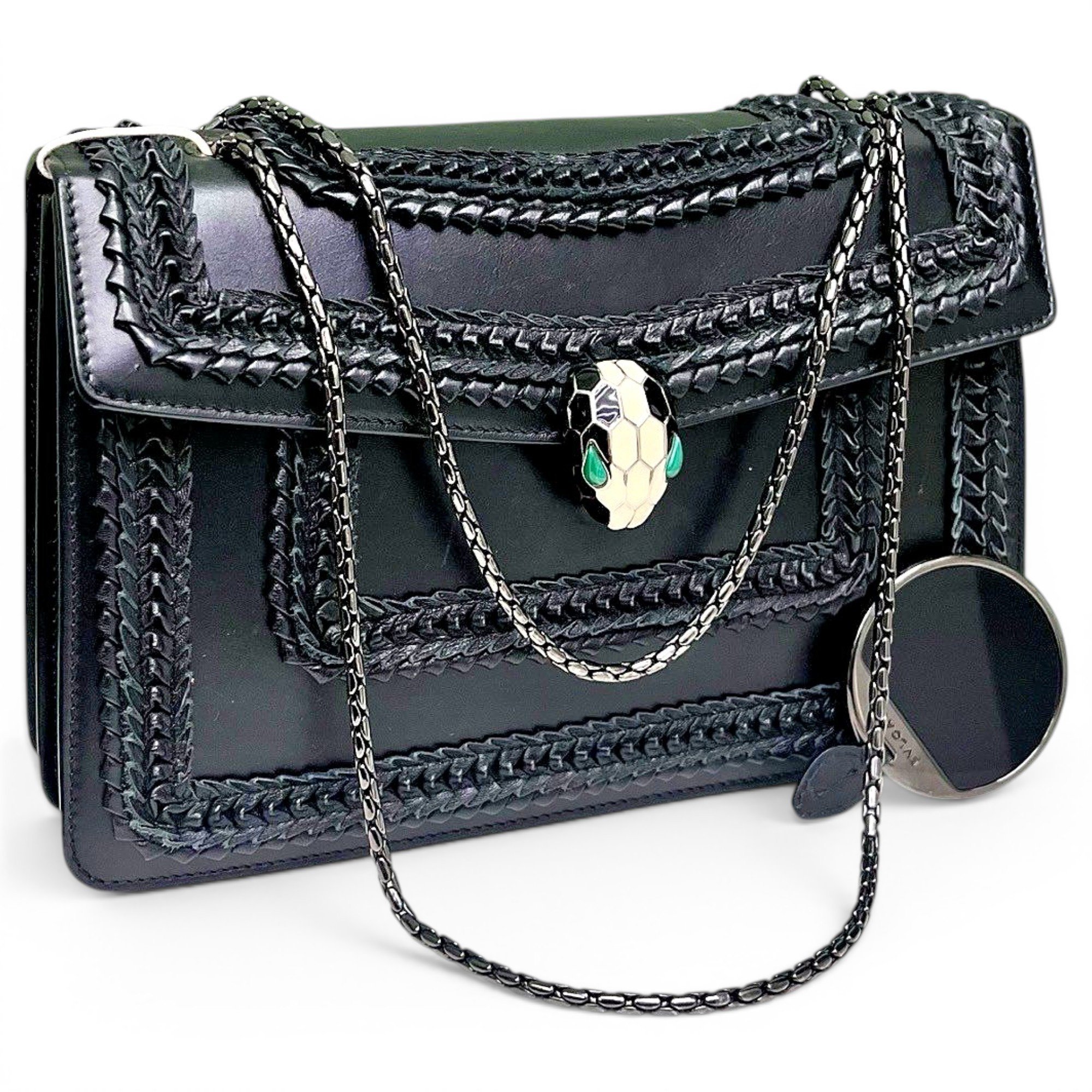 Serpenti leather handbag
