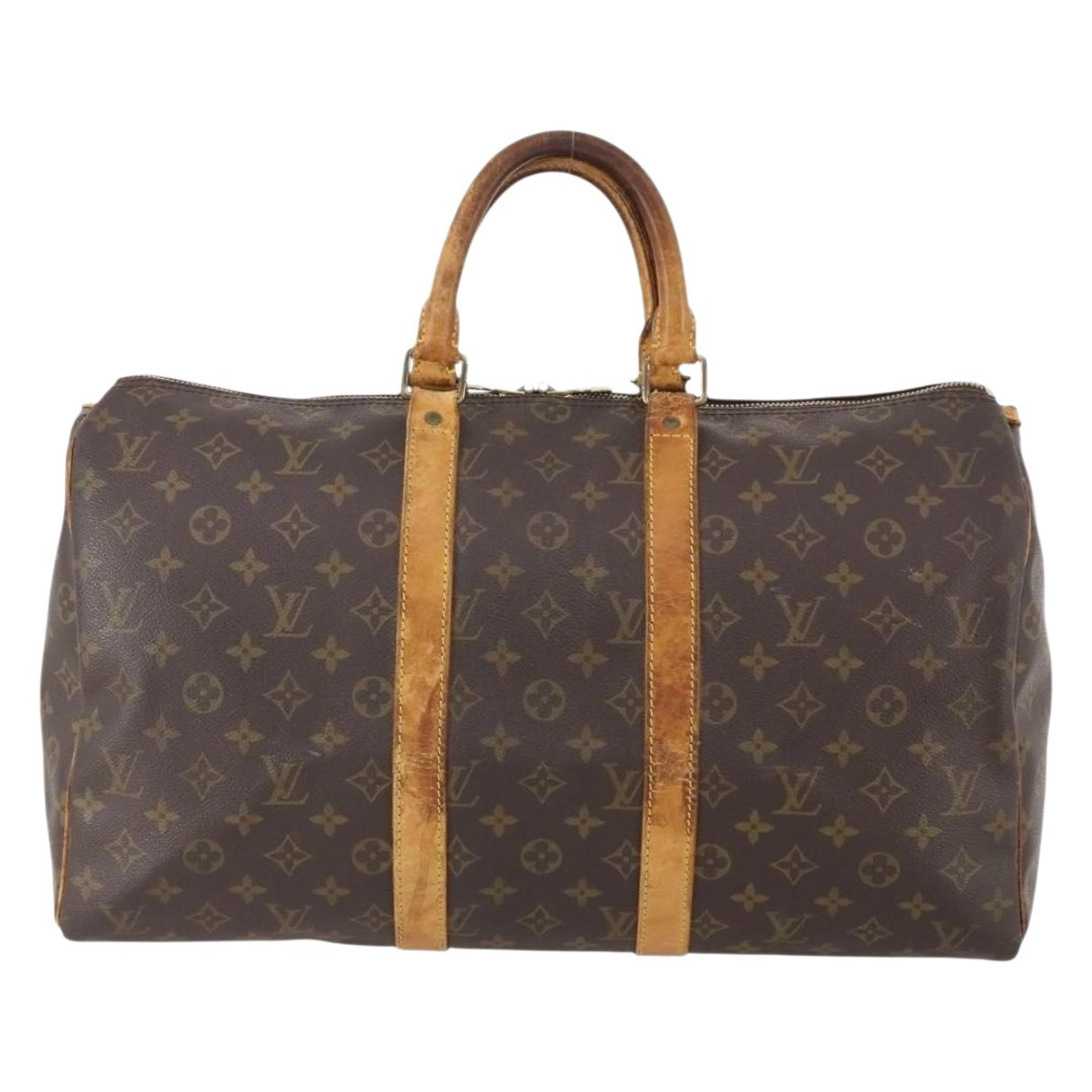 Keepall leather travel bag