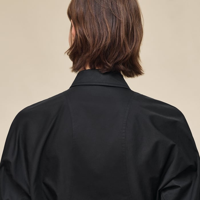 Noir Robe Chemise Équestre