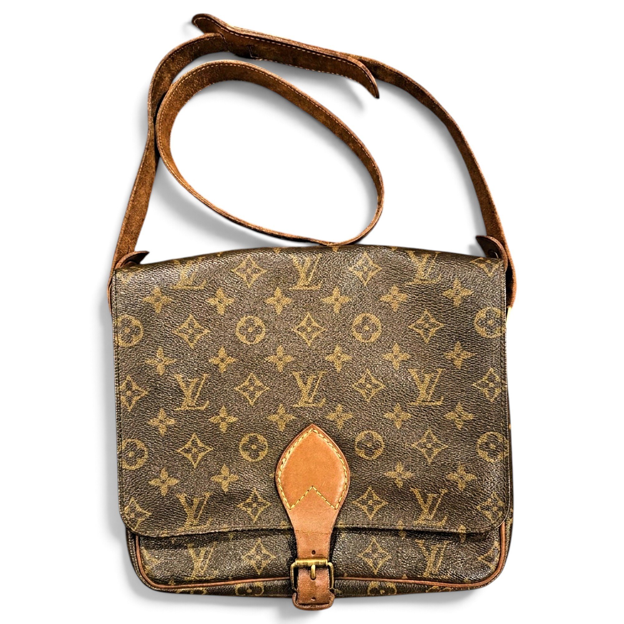 Cartouchière leather crossbody bag