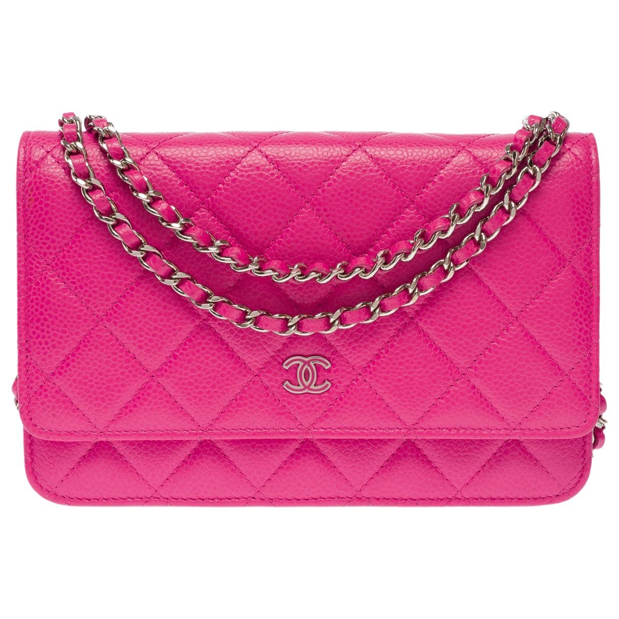 Wallet On Chain leather handbag