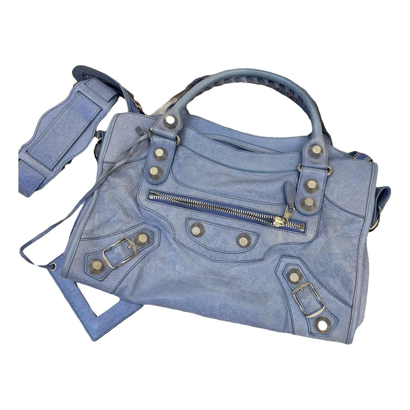 City leather handbag