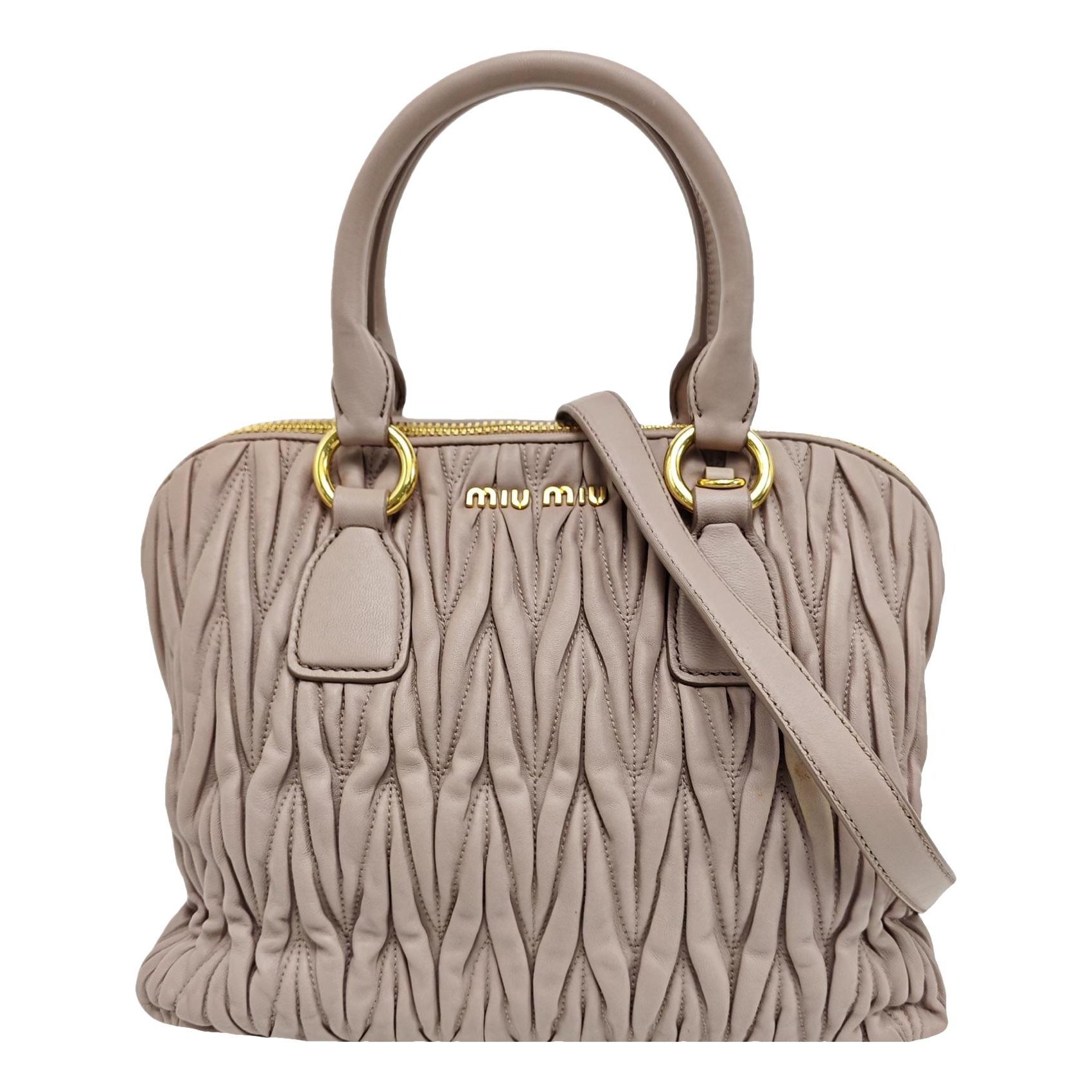Miu Belle leather handbag