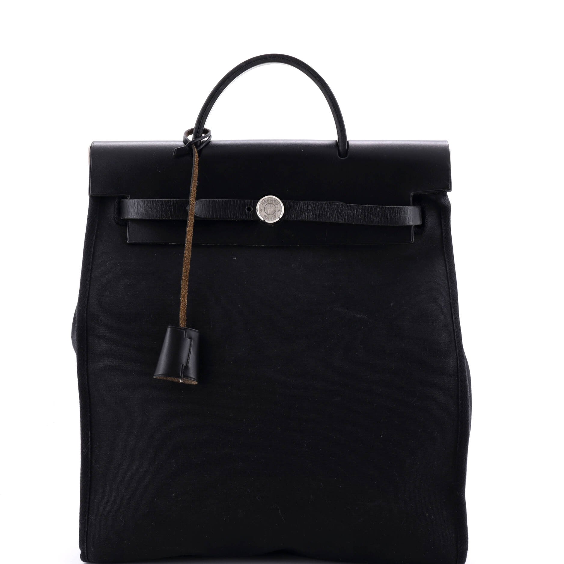 Herbag A Dos Zip Backpack Toile and Leather