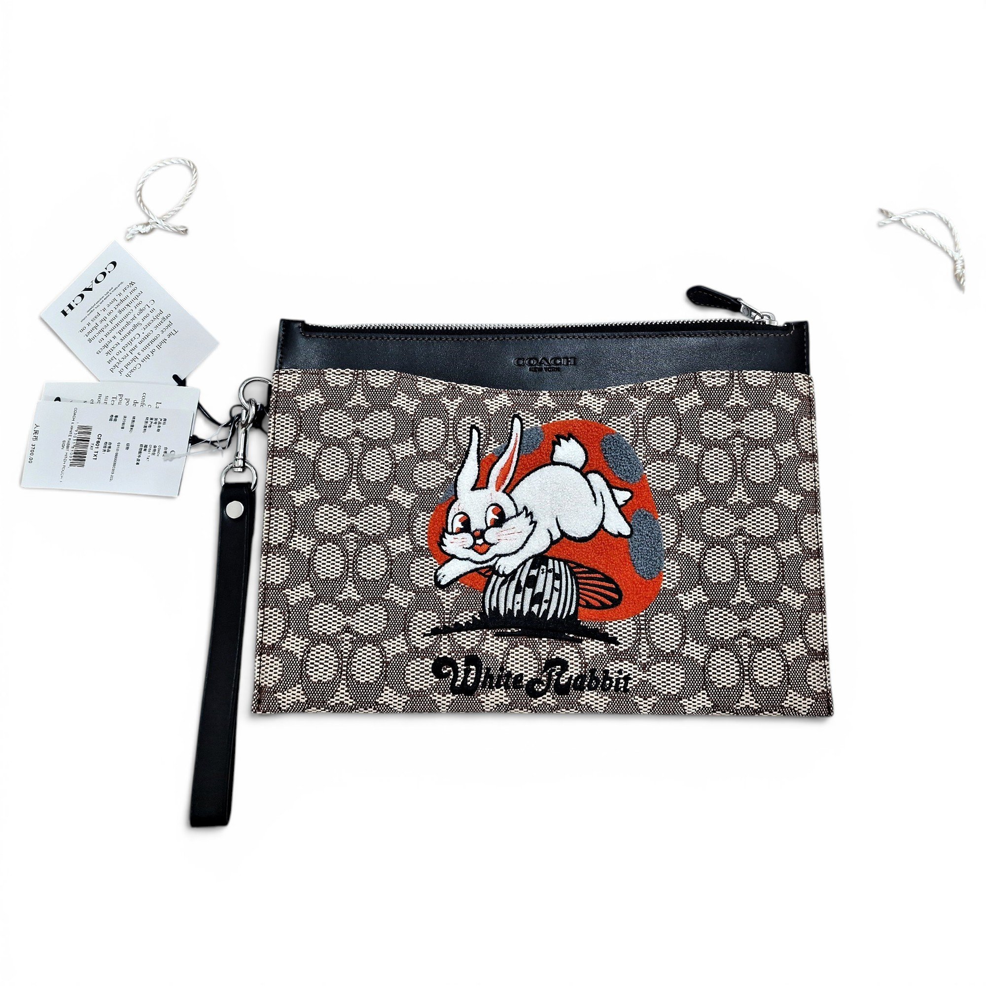 Leather clutch bag