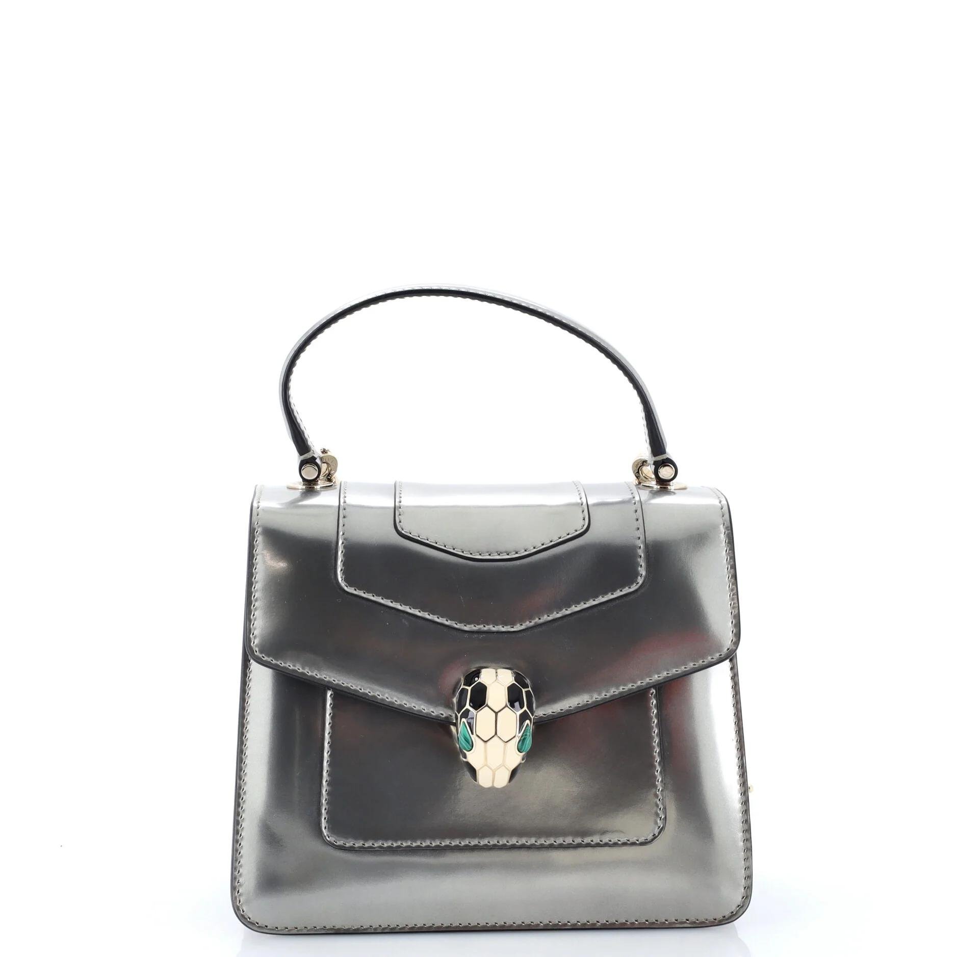 Patent leather handbag