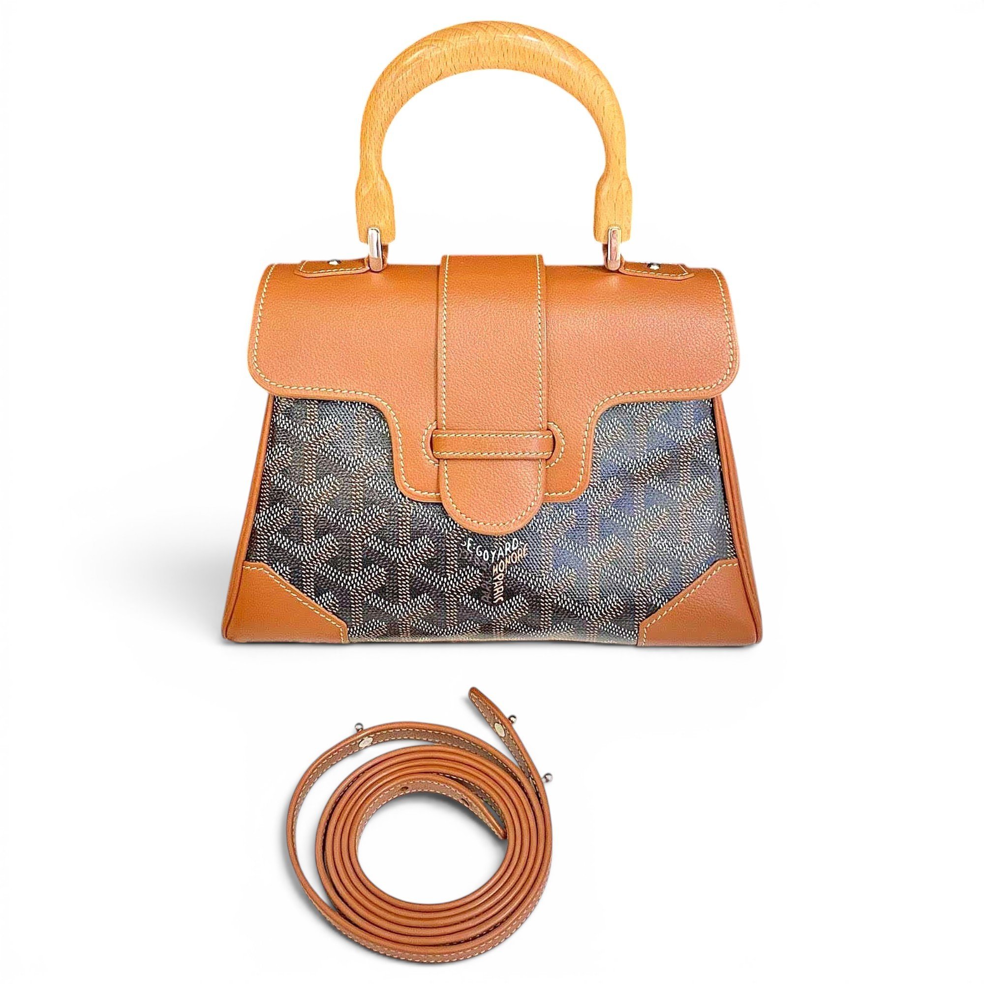 Goyard Saïgon leather handbag