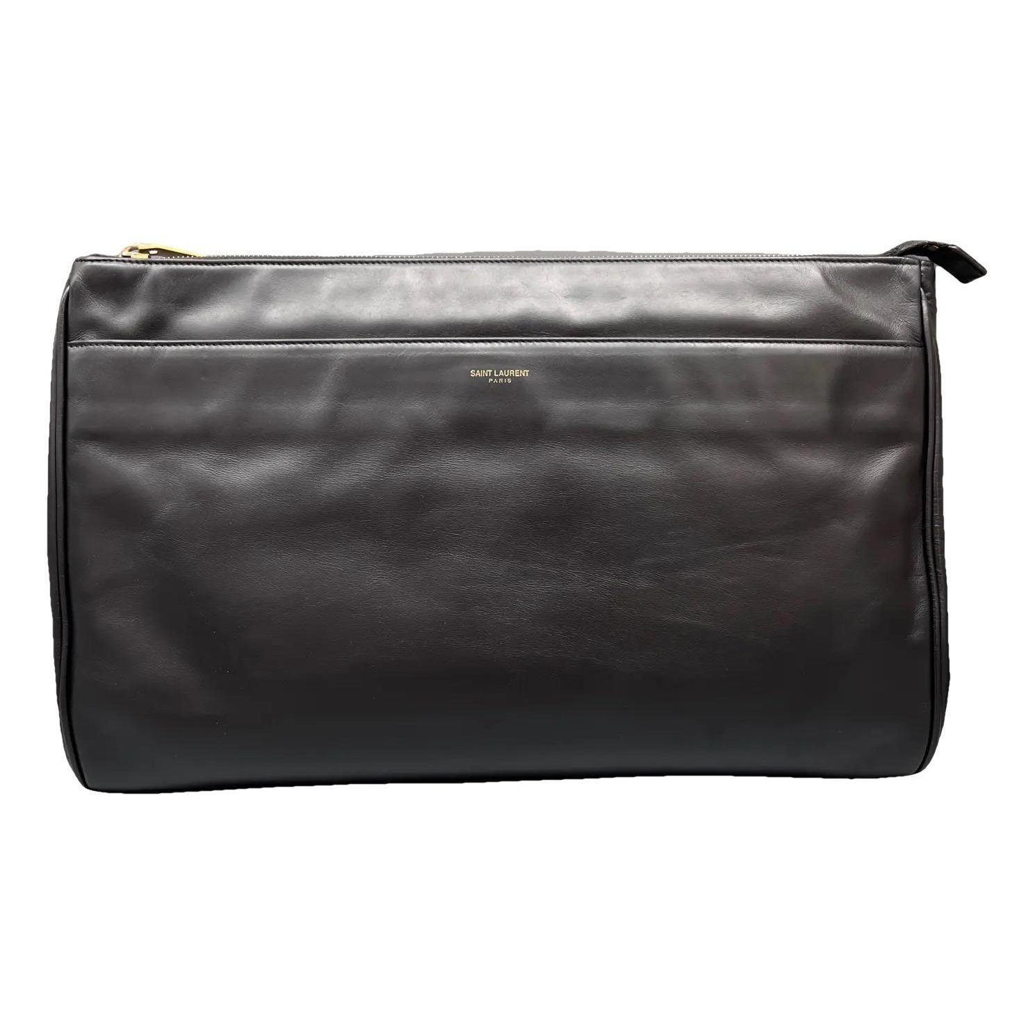 Leather clutch bag