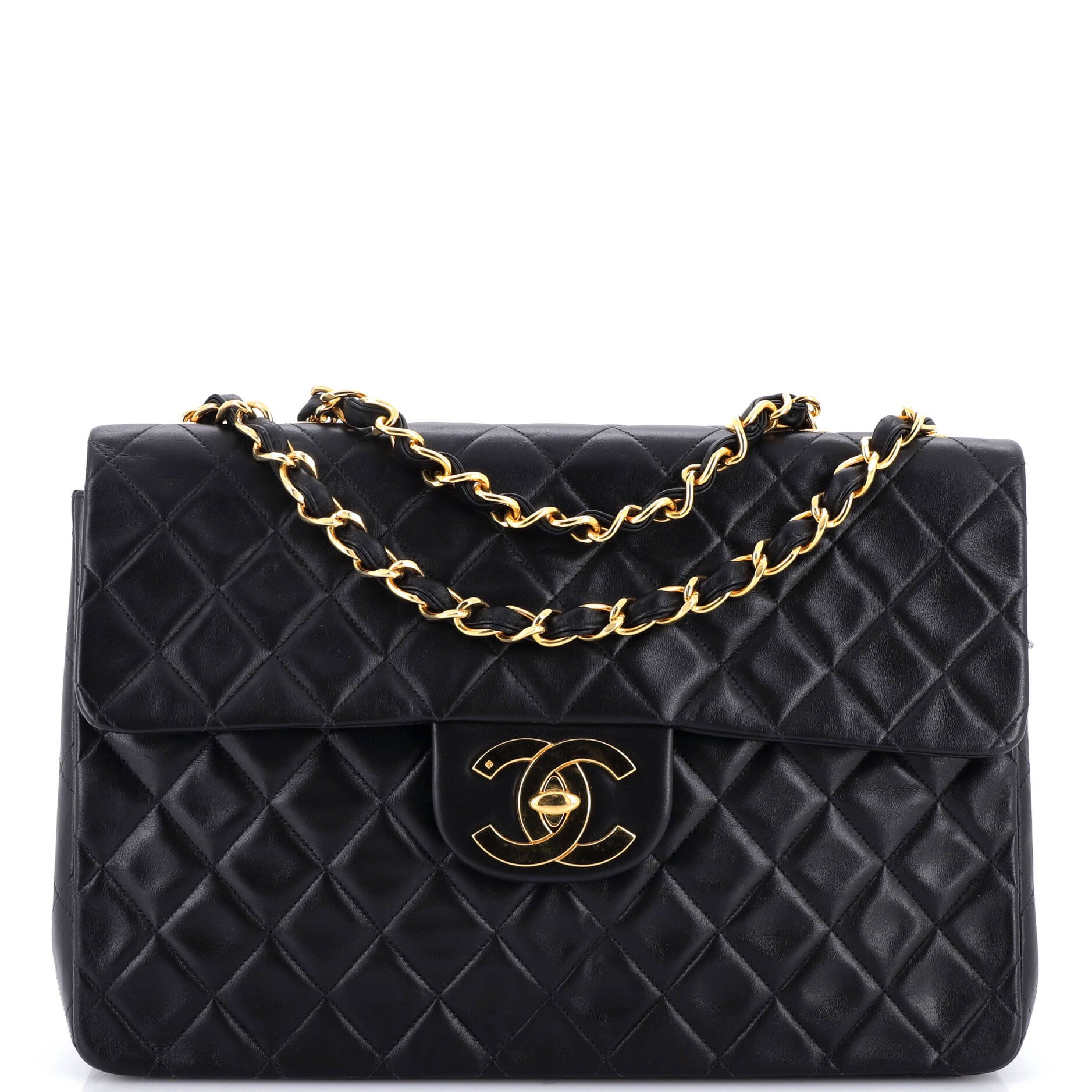 Vintage Classic Single Flap Bag Quilted Lambskin Maxi
