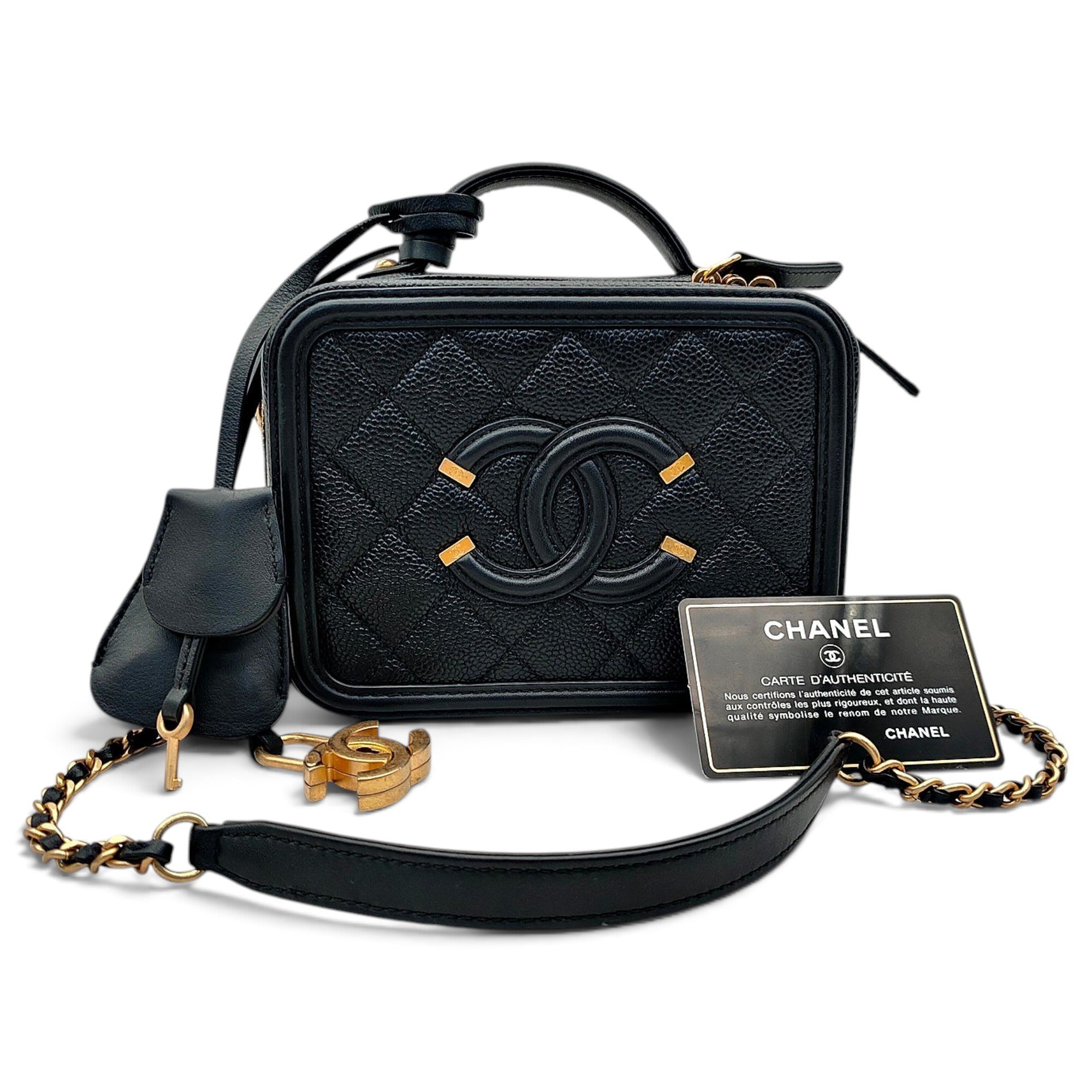 Vanity leather handbag