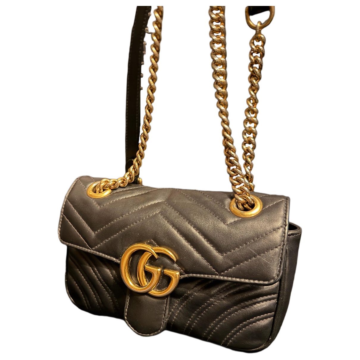 Gucci GG Marmont Chain Flap leather handbag