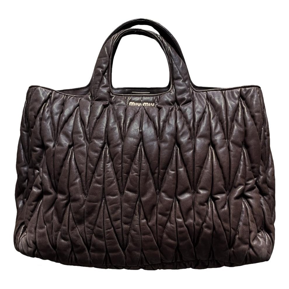 Matelassé leather tote