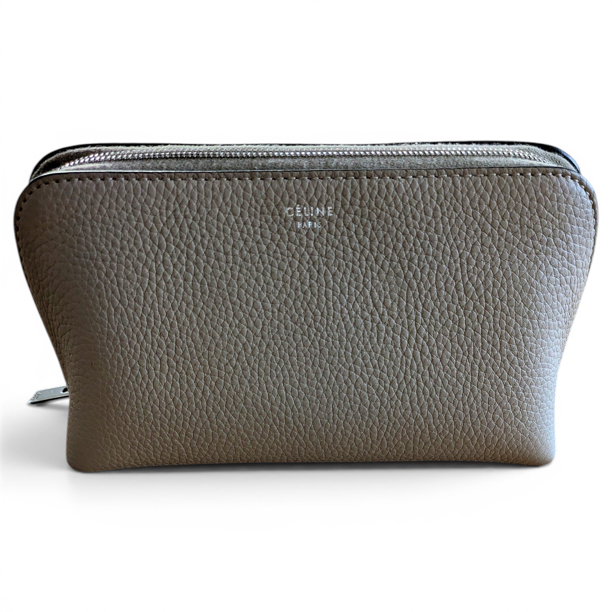 Leather clutch bag