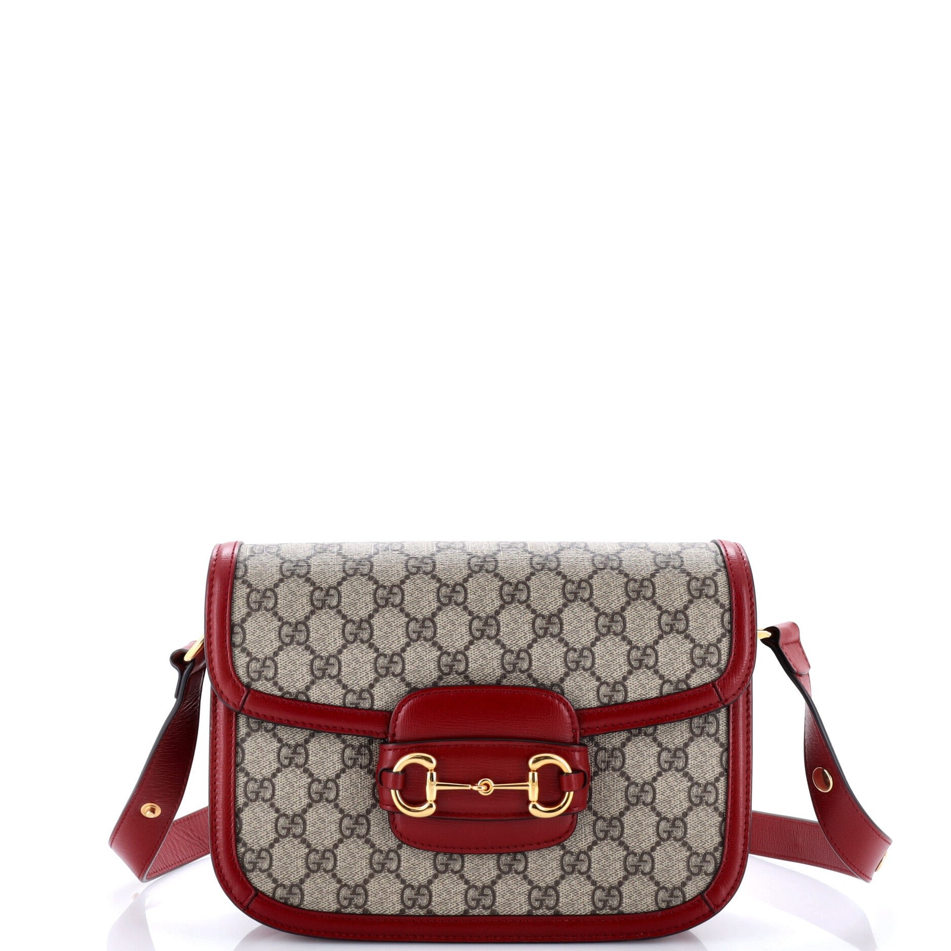 Horsebit 1955 Shoulder Bag GG Coated Canvas with Leather Small