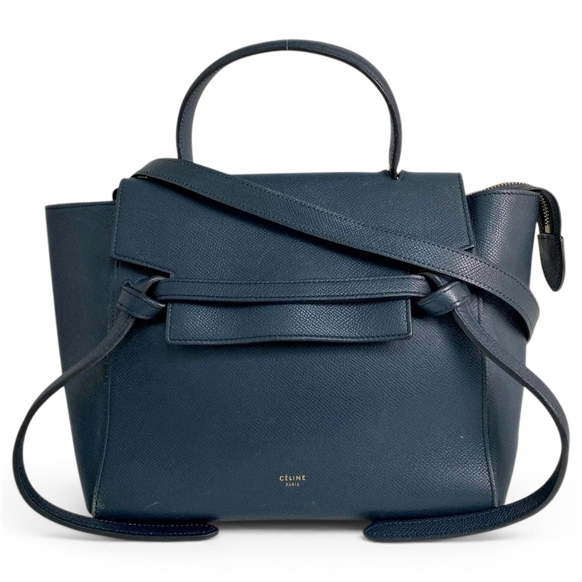 Belt leather handbag