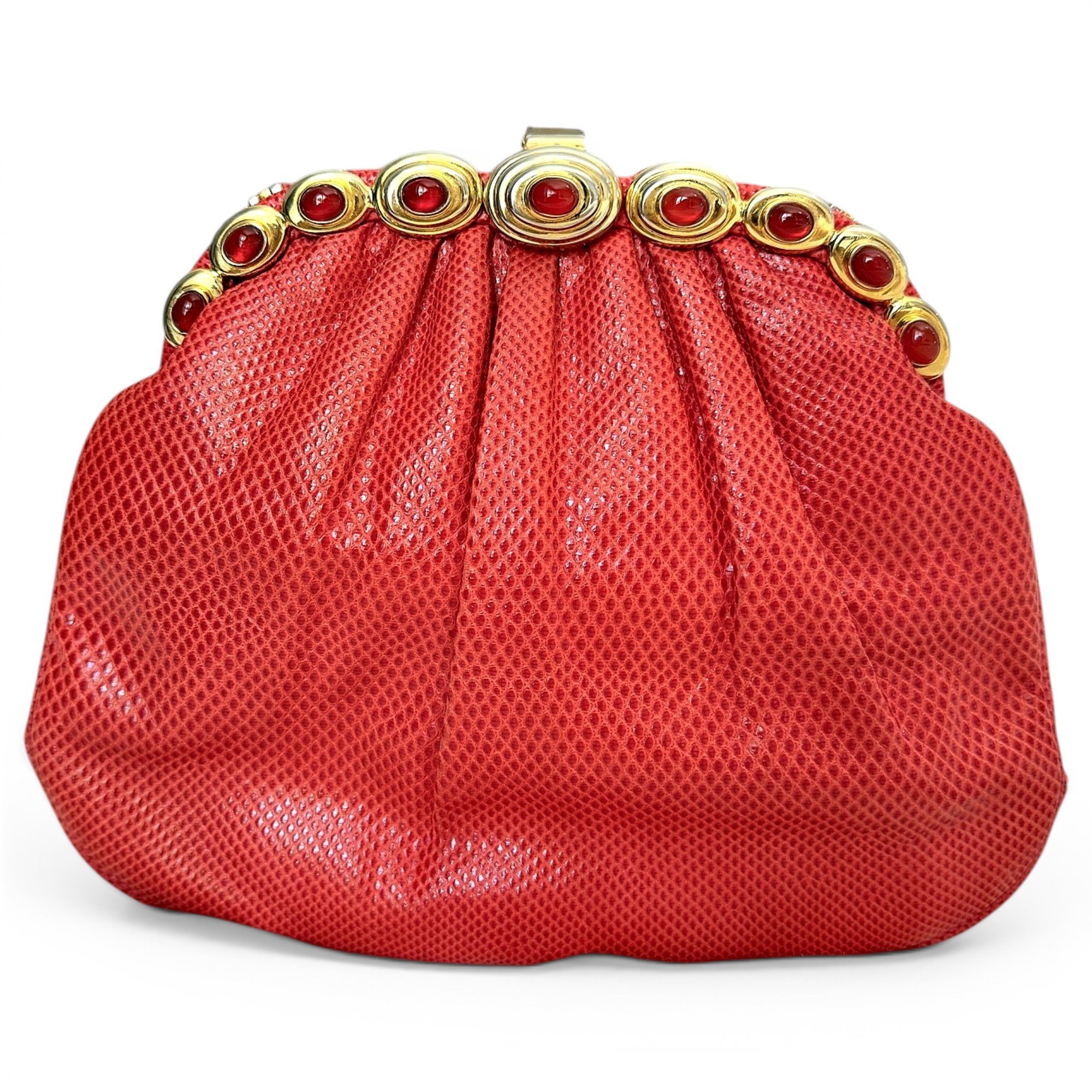 Lizard clutch bag